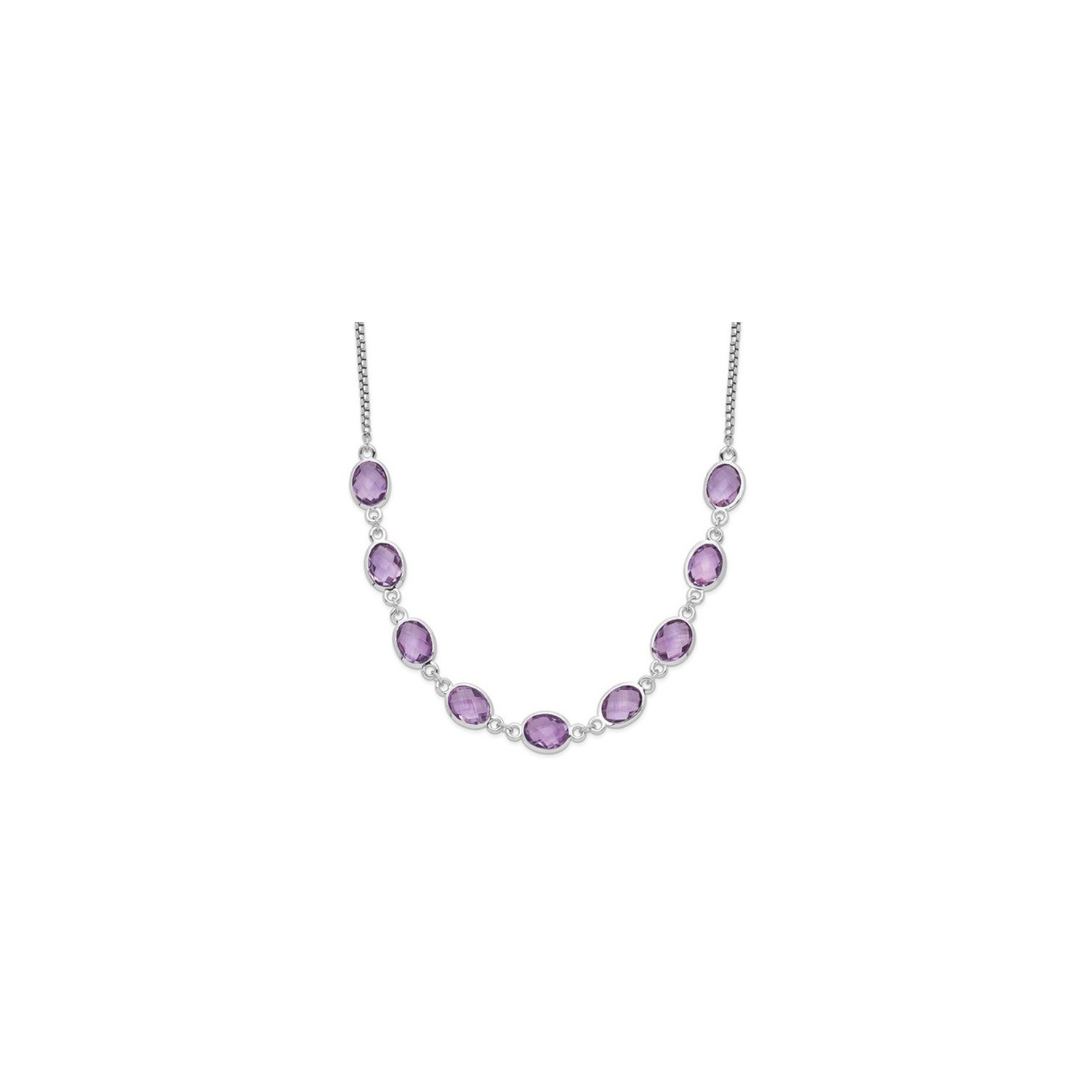 Collier en argent sterling avec améthyste d'13,50&nbsp;carat