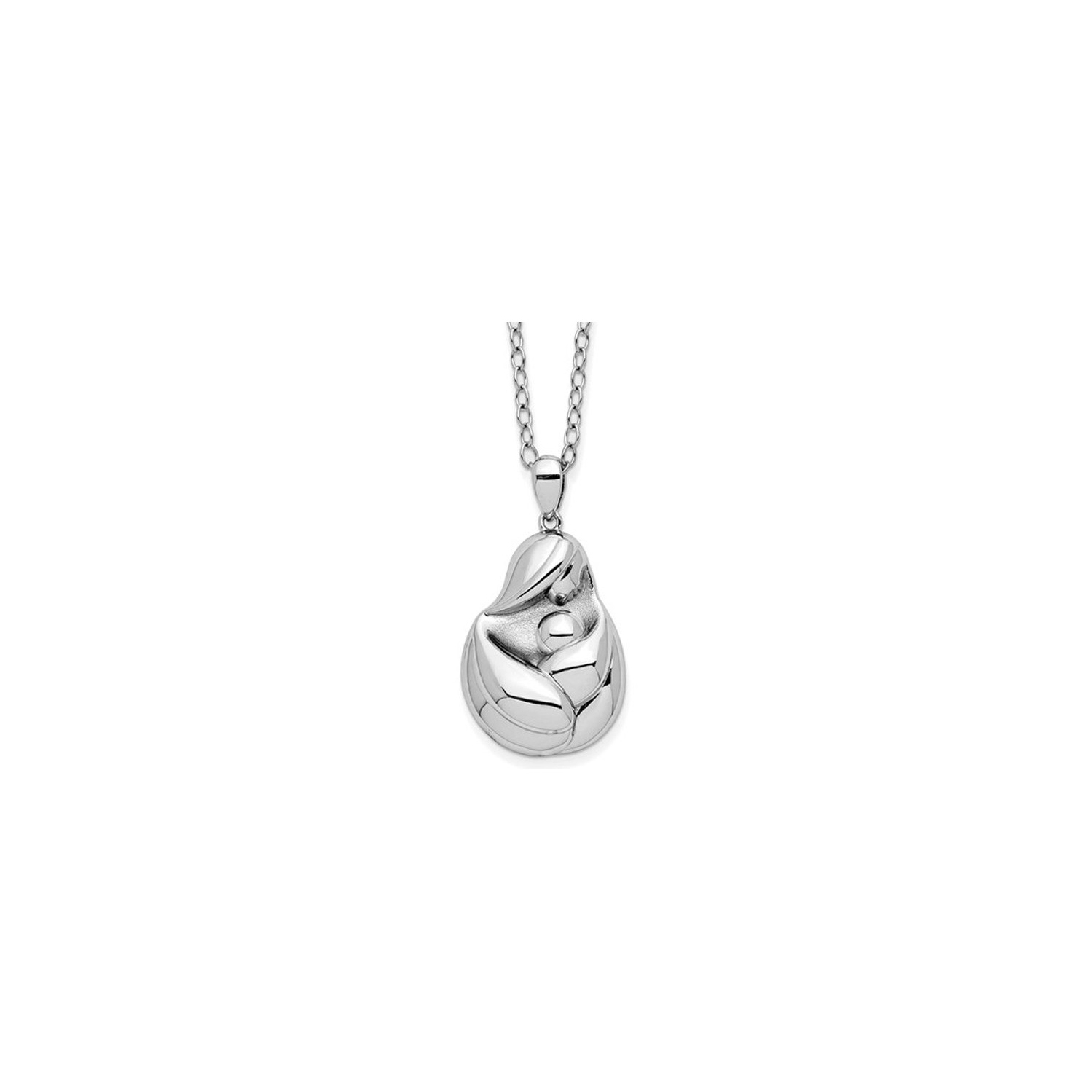 Collier à pendentif en argent sterling mère et bébé - mine to Keep avec chaîne