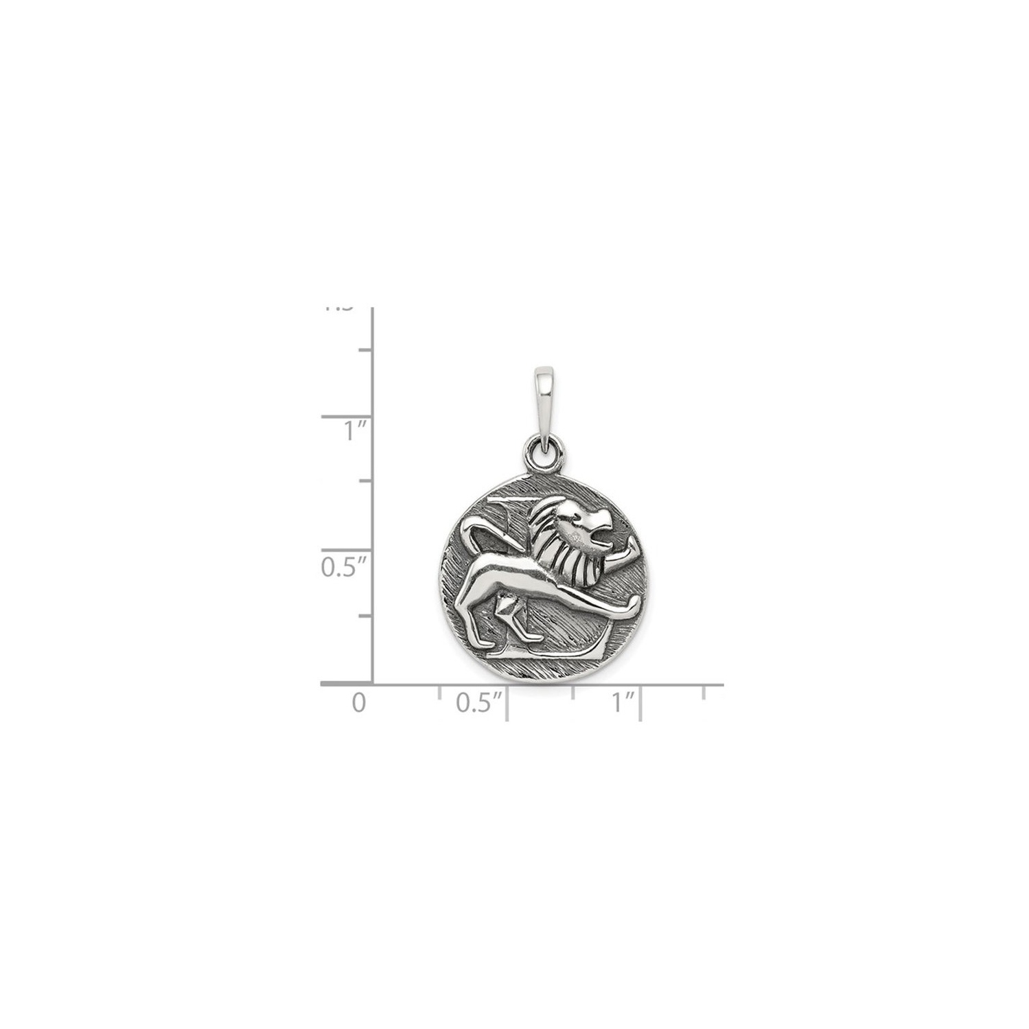 Sterling Silver LEO Charm Zodiac Astrology Pendant Necklace with Chain
