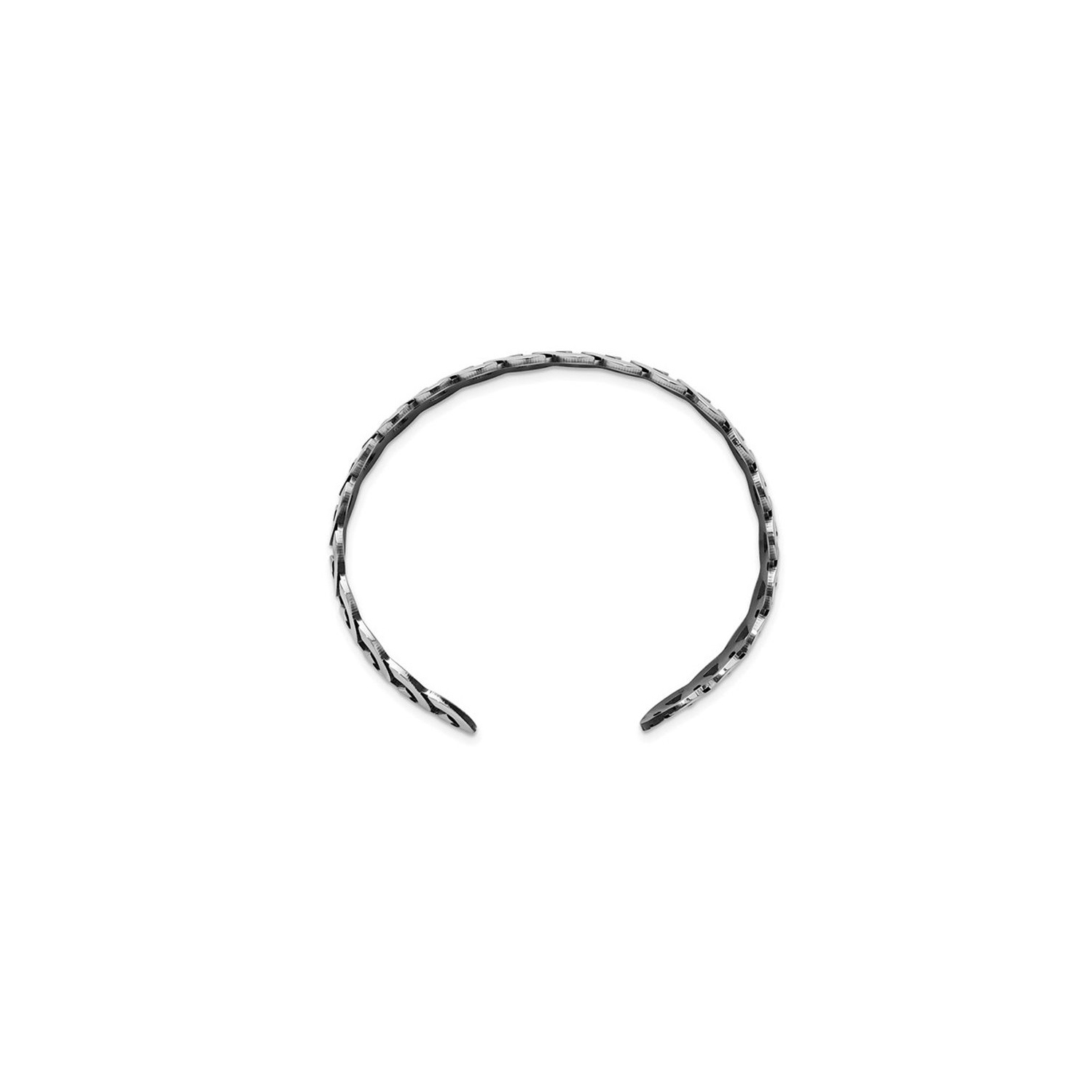 Bracelet-jonc en argent sterling poli antique poli poli poli