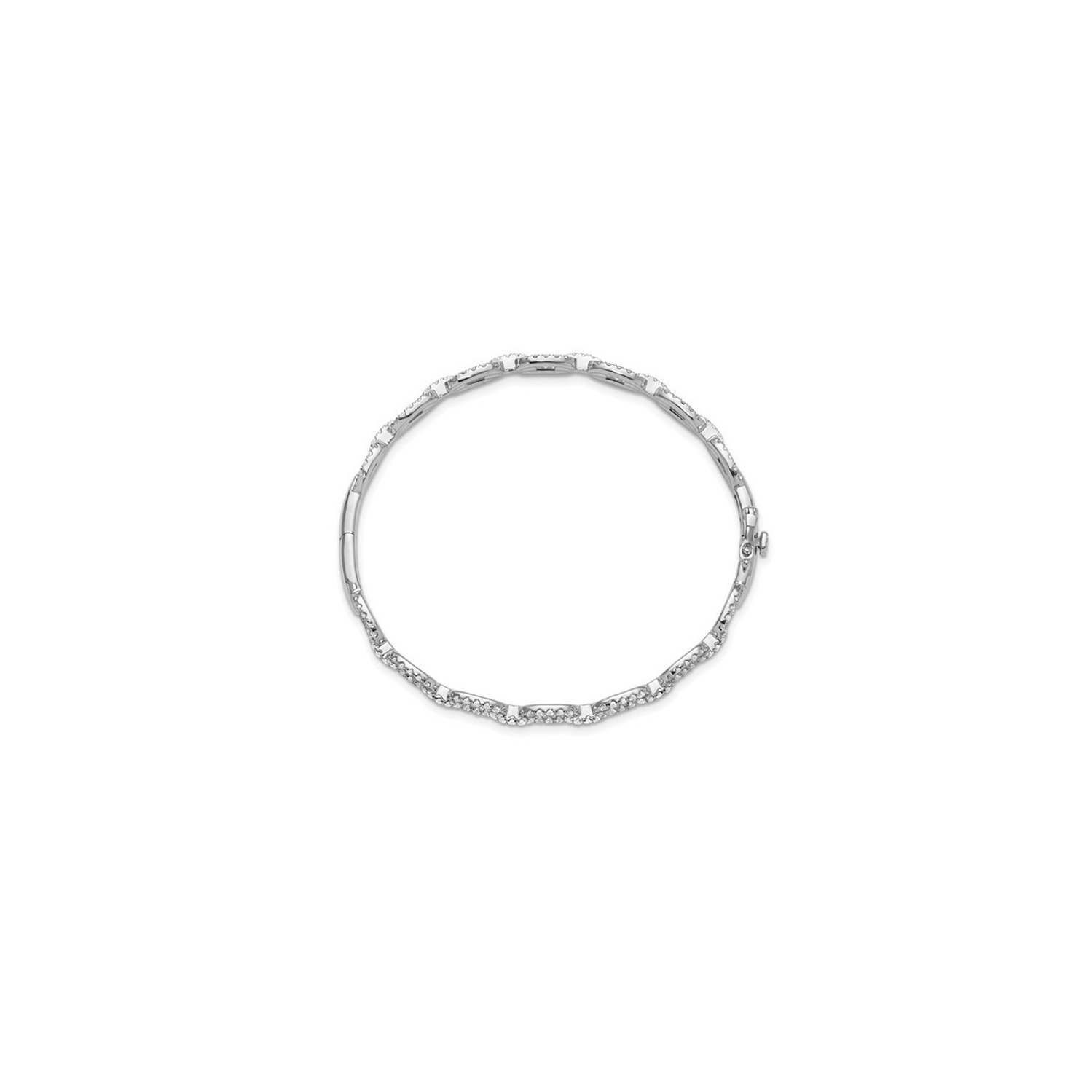 Bracelet à mailles en or blanc 14K ct avec diamants d'2,16&nbsp;carat de taille laboratoire