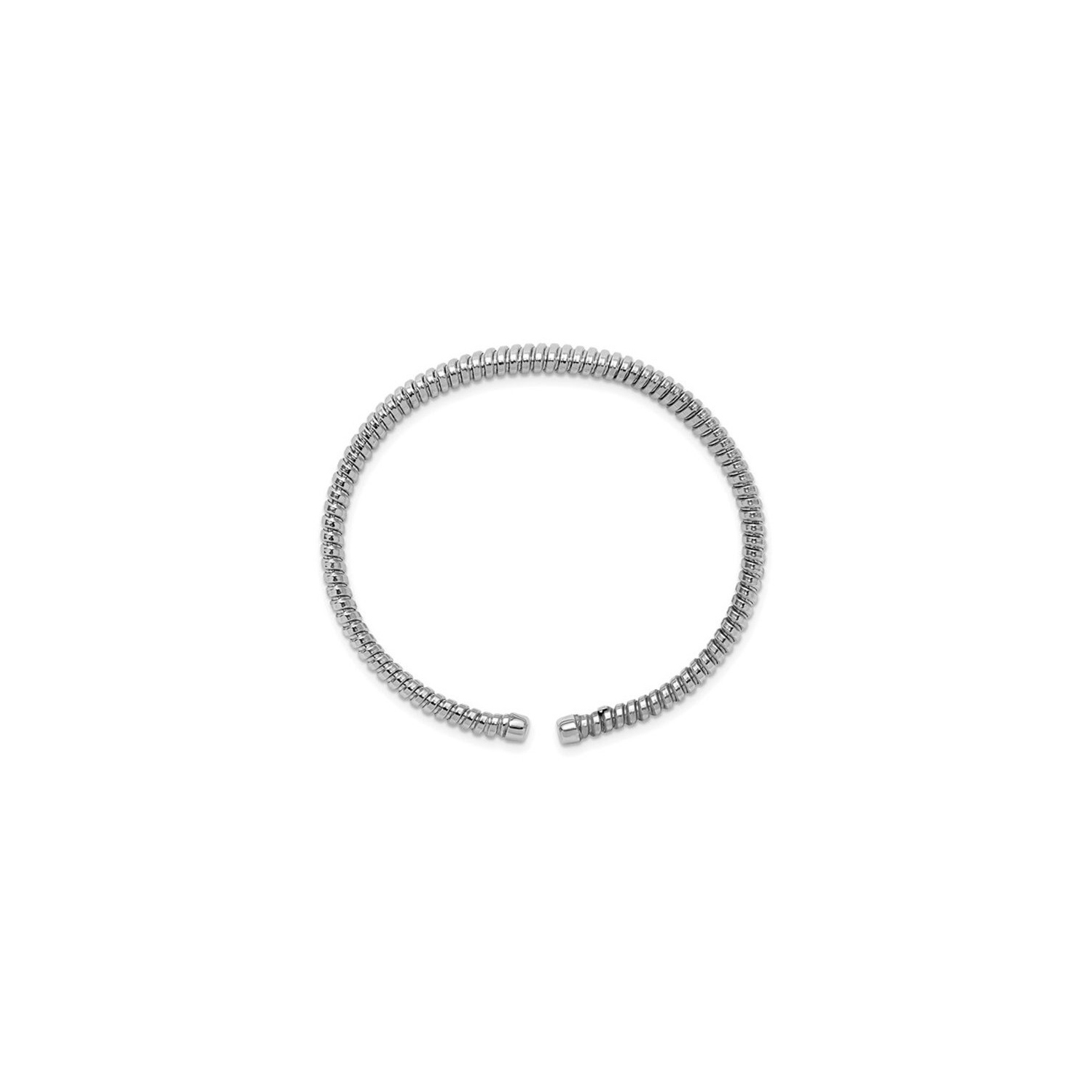 Bracelet jonc en argent sterling à rainures