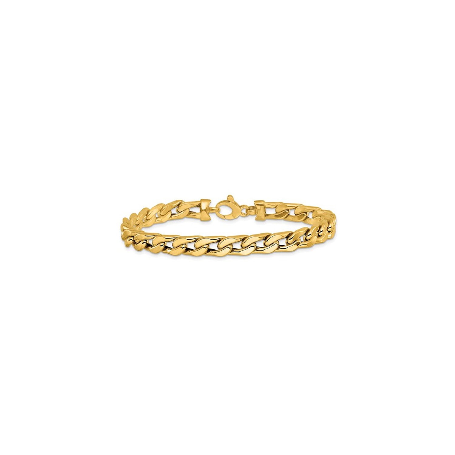 Bracelet homme à maillons gourmette en or jaune 14K ct