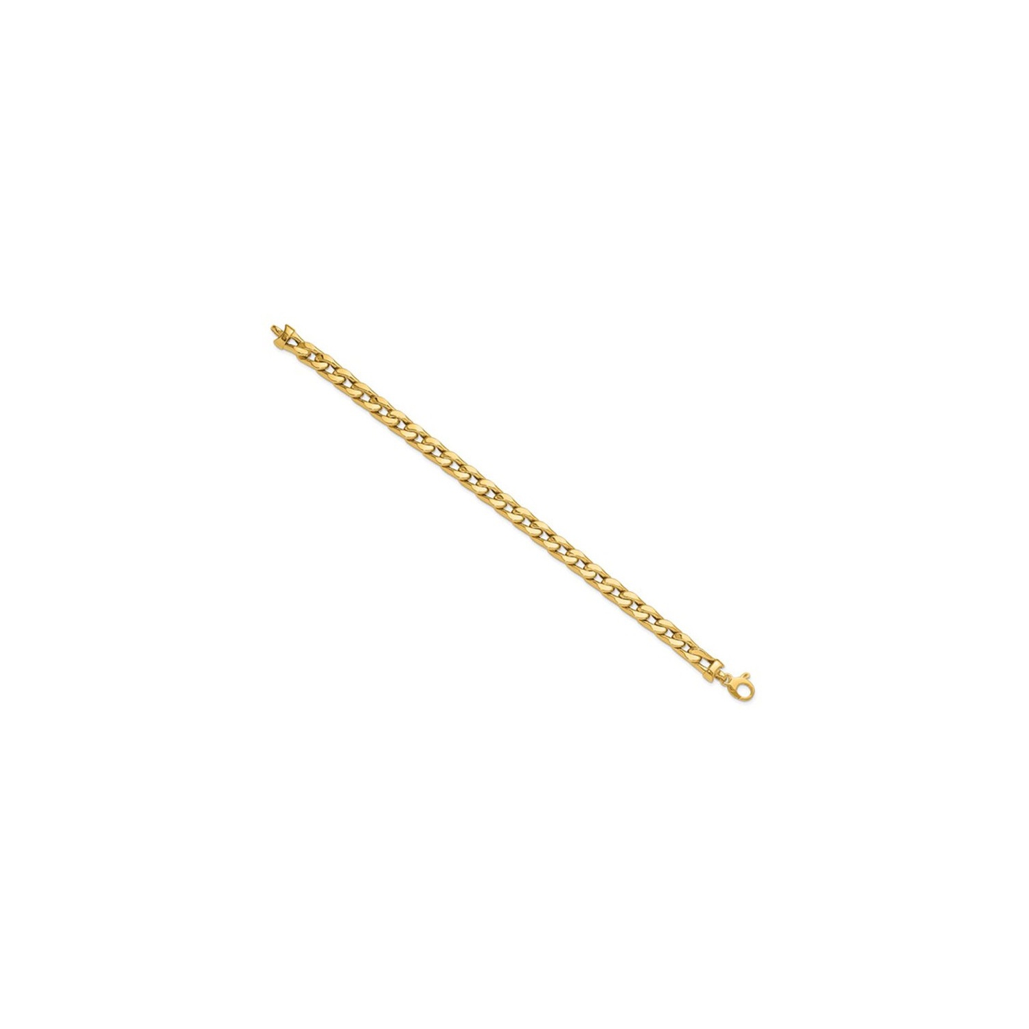 Bracelet homme à maillons gourmette en or jaune 14K ct