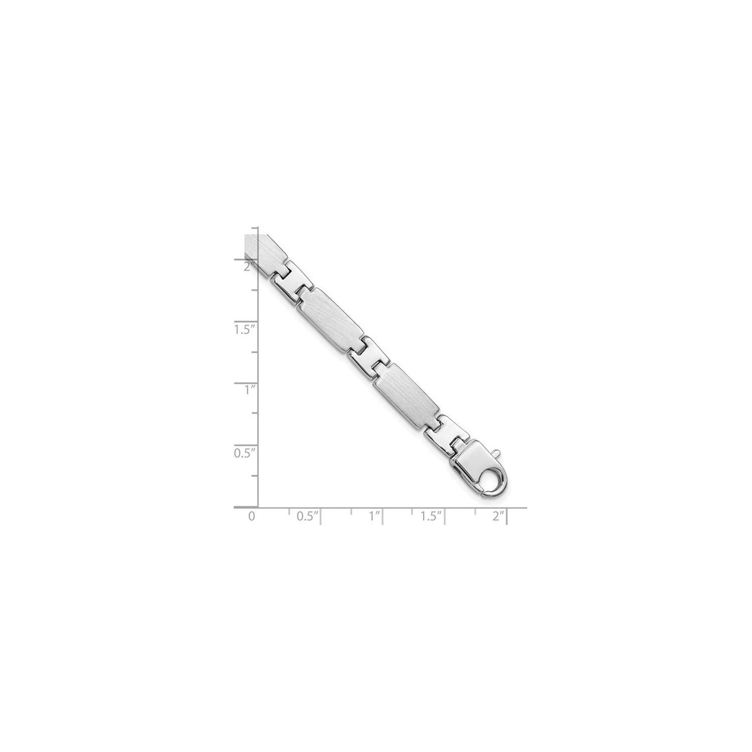 Bracelet homme à maille brossée, argent sterling, 8,5 po