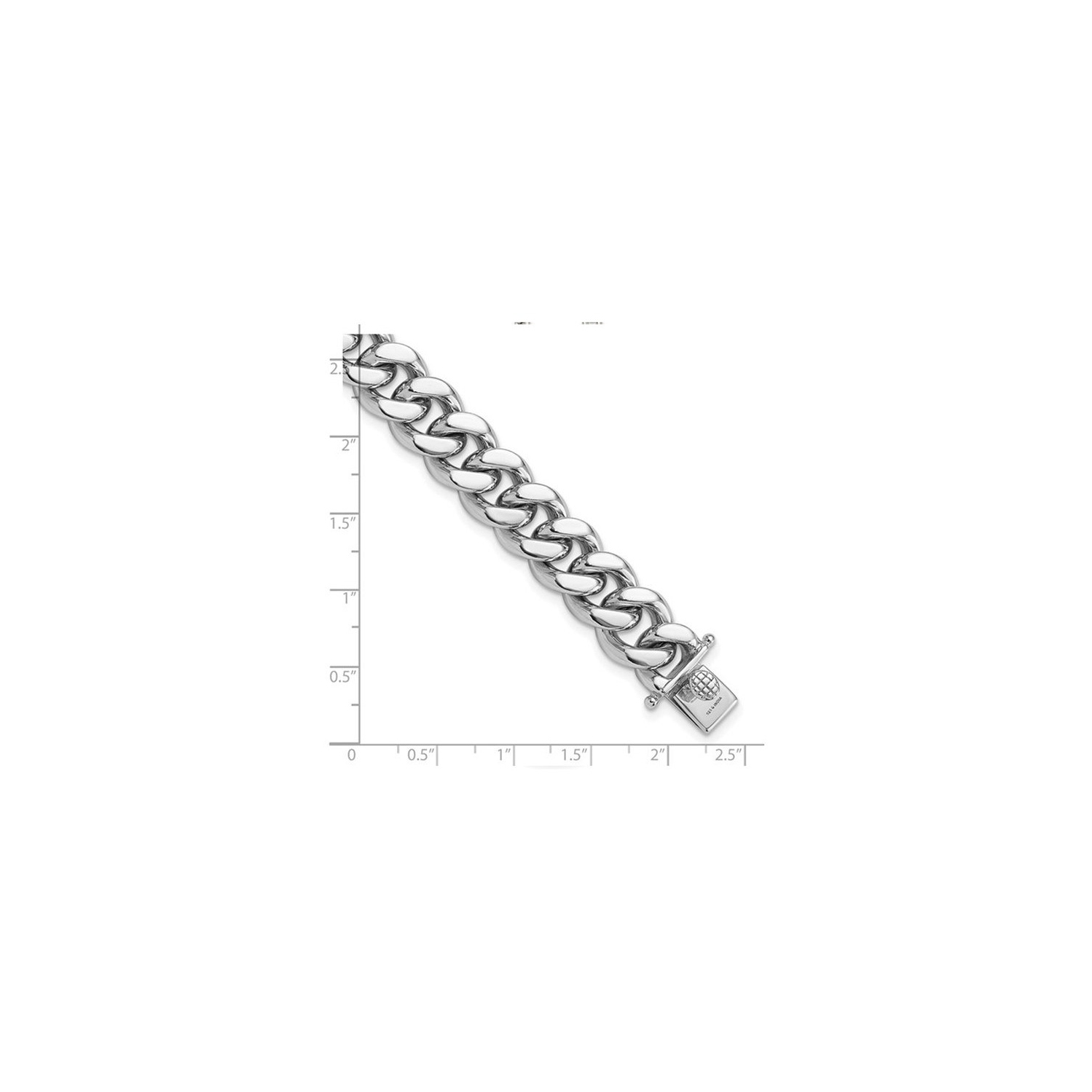 Bracelet homme en argent sterling, gourmette, 8,5 po