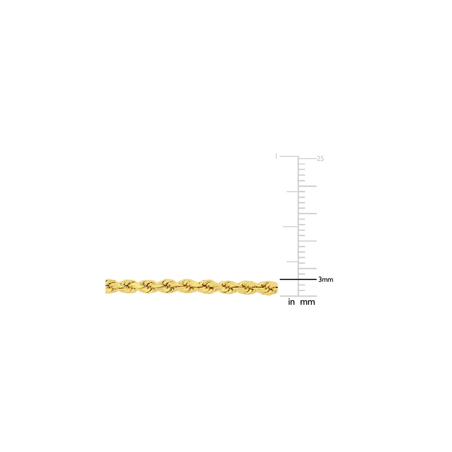 Bracelet à chaîne torsadée en or jaune 14K ct