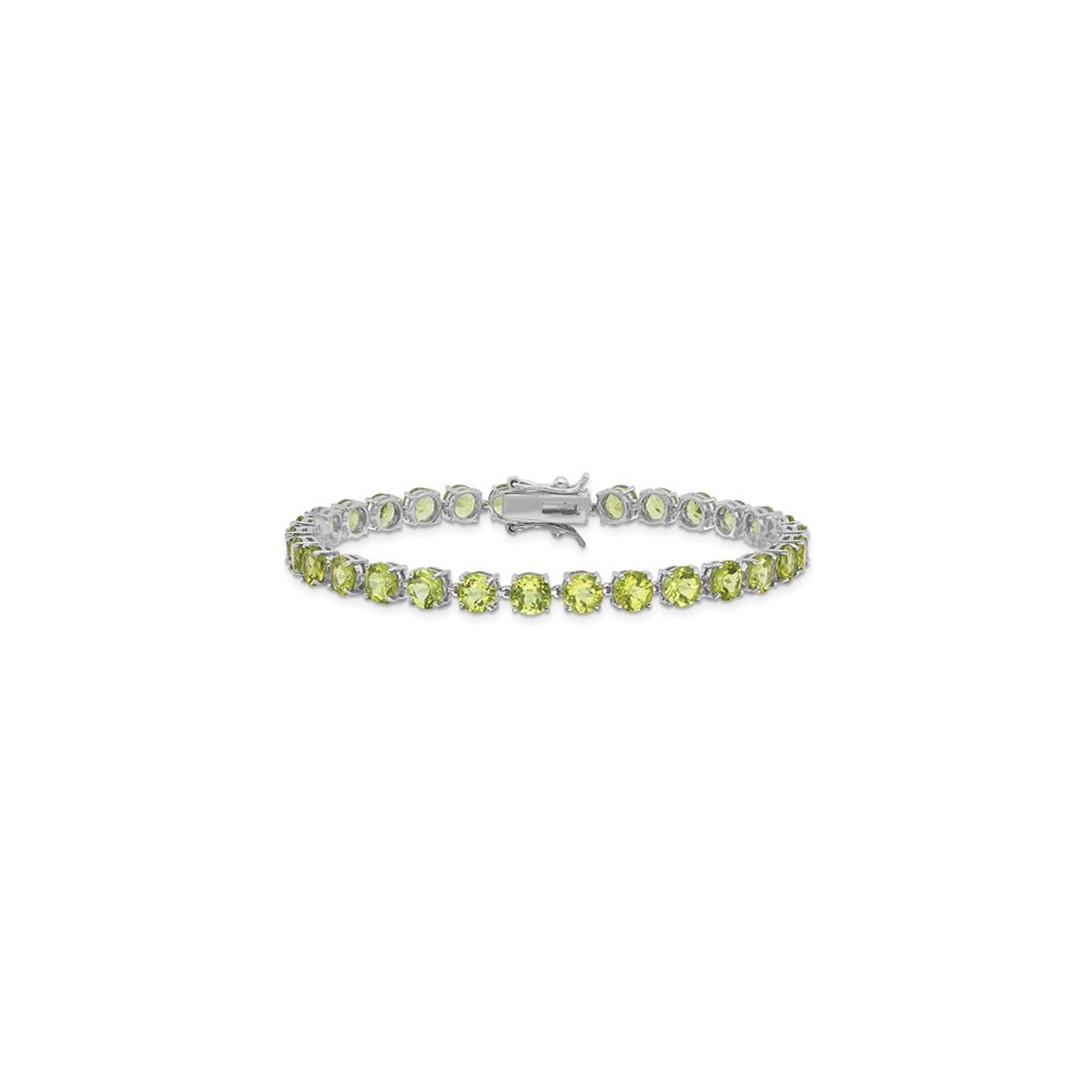 Bracelet péridot en argent sterling de 16,74&nbsp;carat