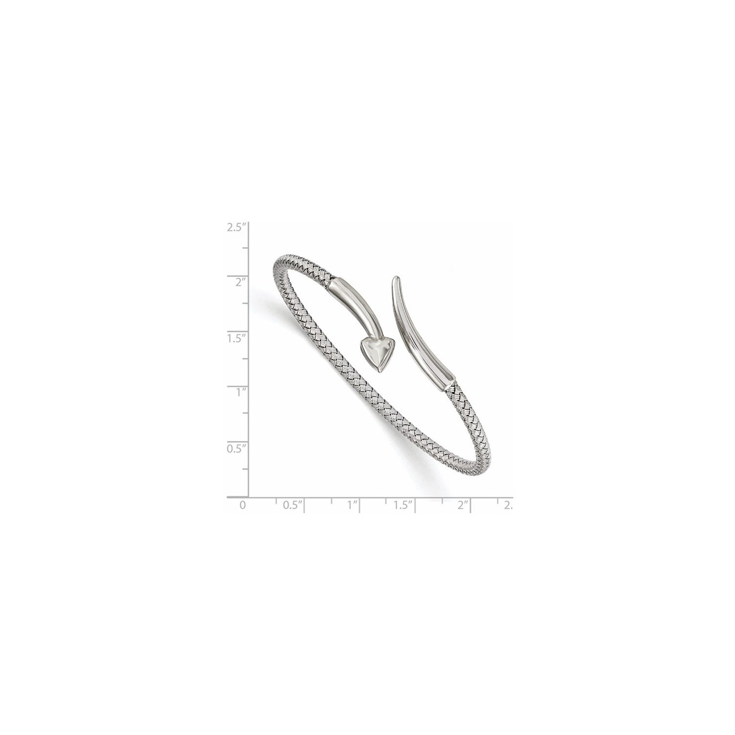 Bracelet rigide flexible en argent sterling