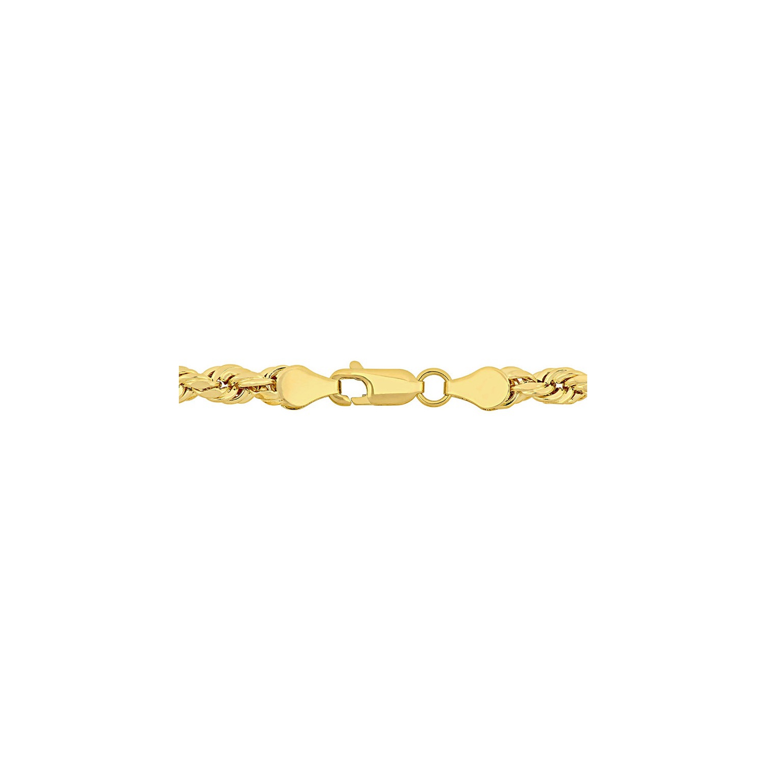 Mens Rope Chain Bracelet in 14K Yellow Gold