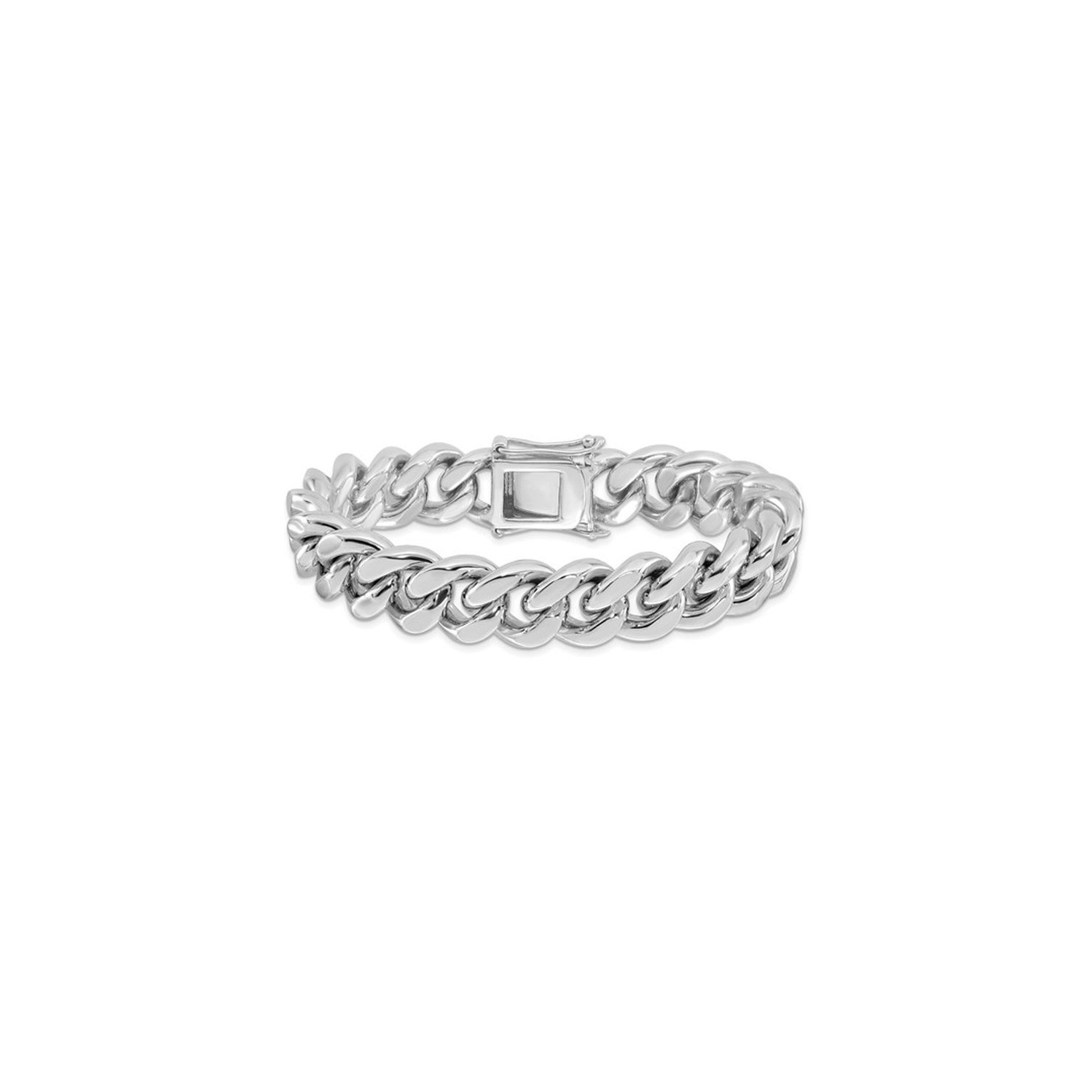 Mens Sterling Silver Curb Chain Bracelet 8.5 Inches