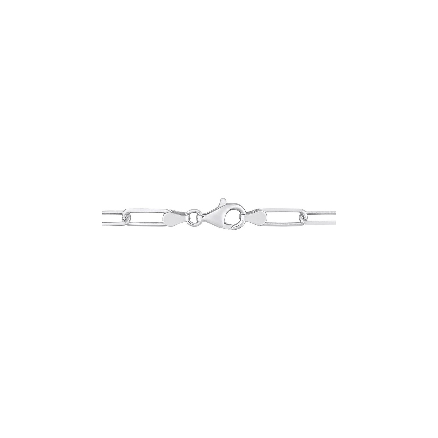 Bracelet en argent sterling avec chaîne à trombones et taille diamant
