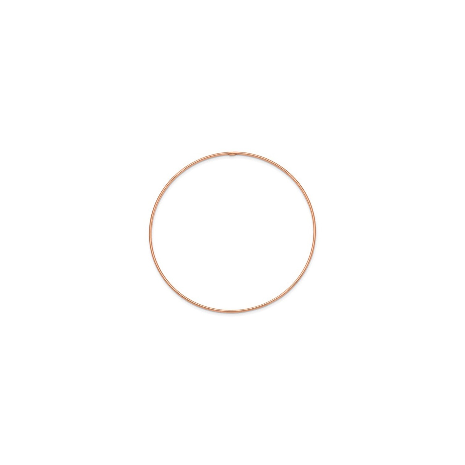 Bracelet jonc à enfiler poli, or rose 14K ct