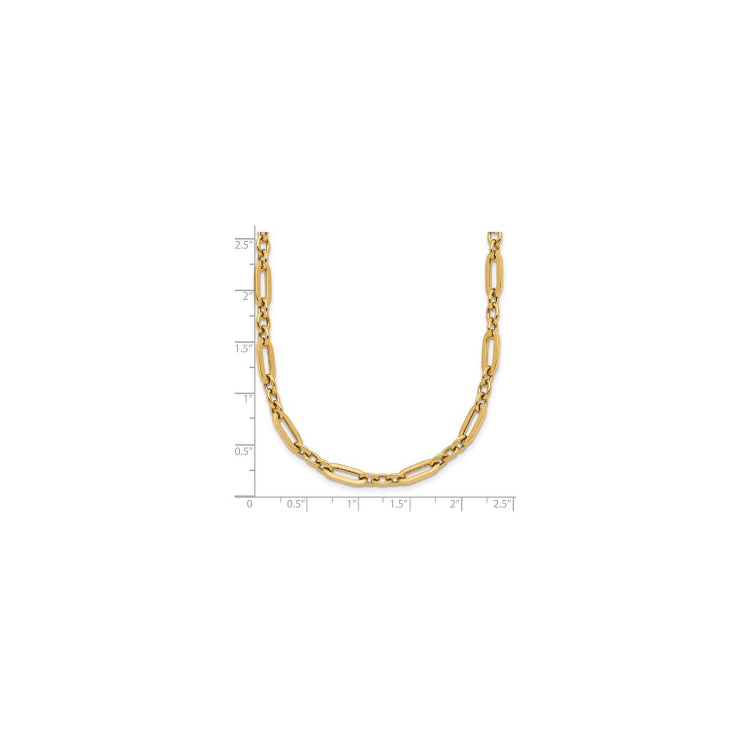 14K Yellow Gold Polished Fancy Link Necklace