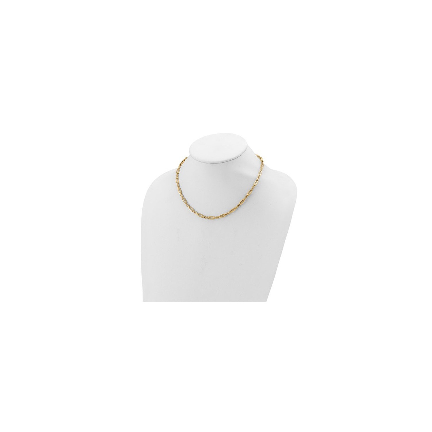 14K Yellow Gold Polished Fancy Link Necklace