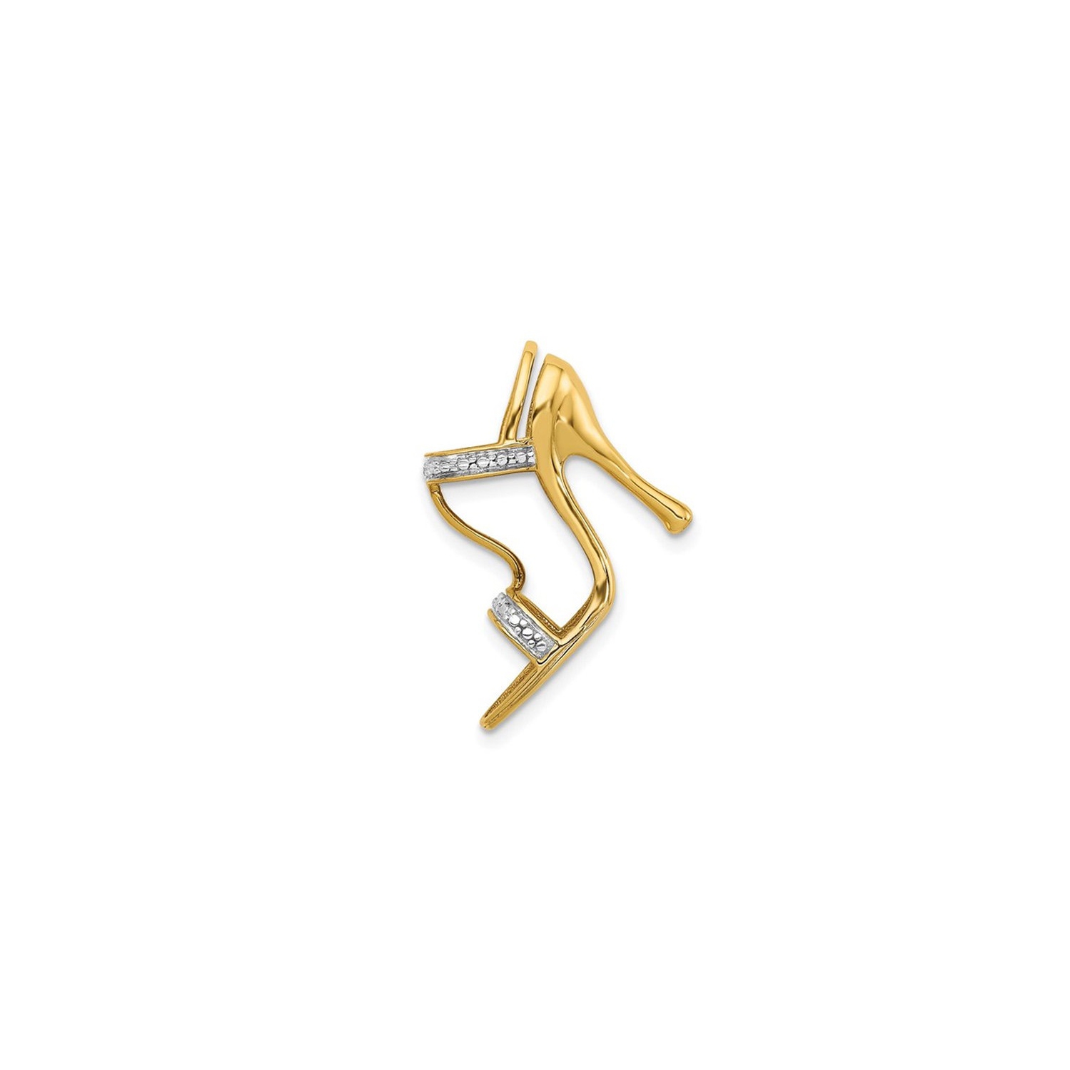 14K Yellow Gold High Heel Charm Pendant