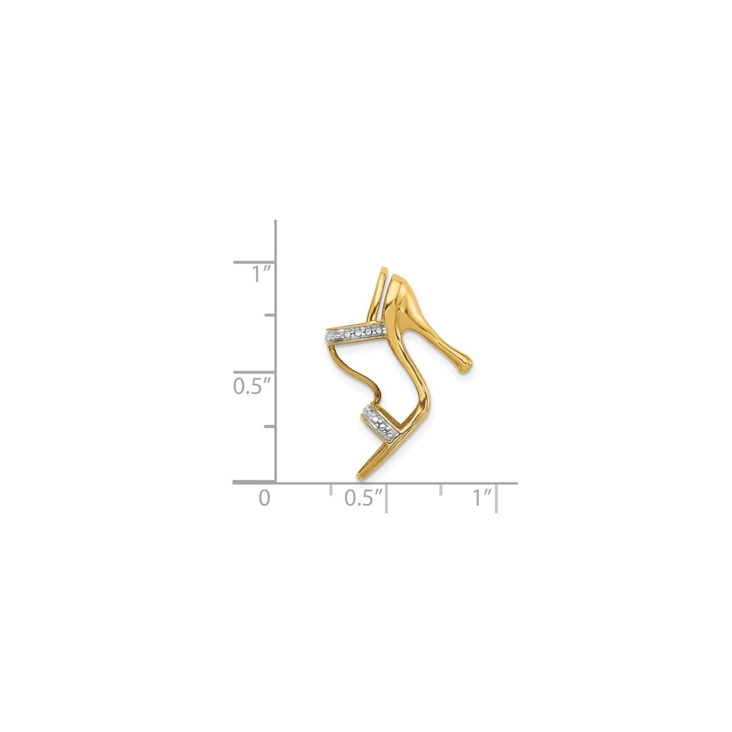 14K Yellow Gold High Heel Charm Pendant