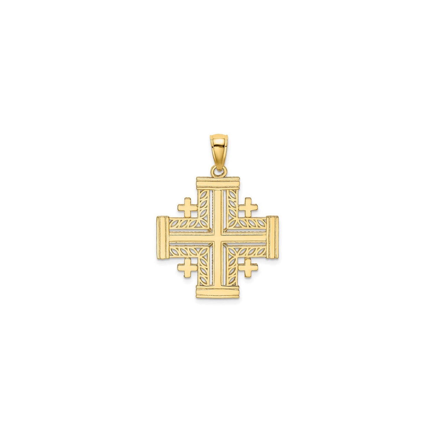 Jerusalem Cross Pendant in 14K Yellow Gold
