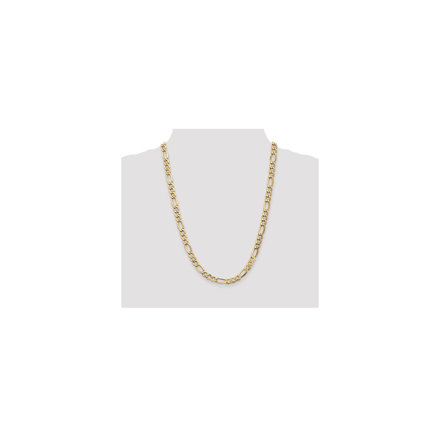 Figaro Chain Necklace in 14K Yellow Gold 24 Inches