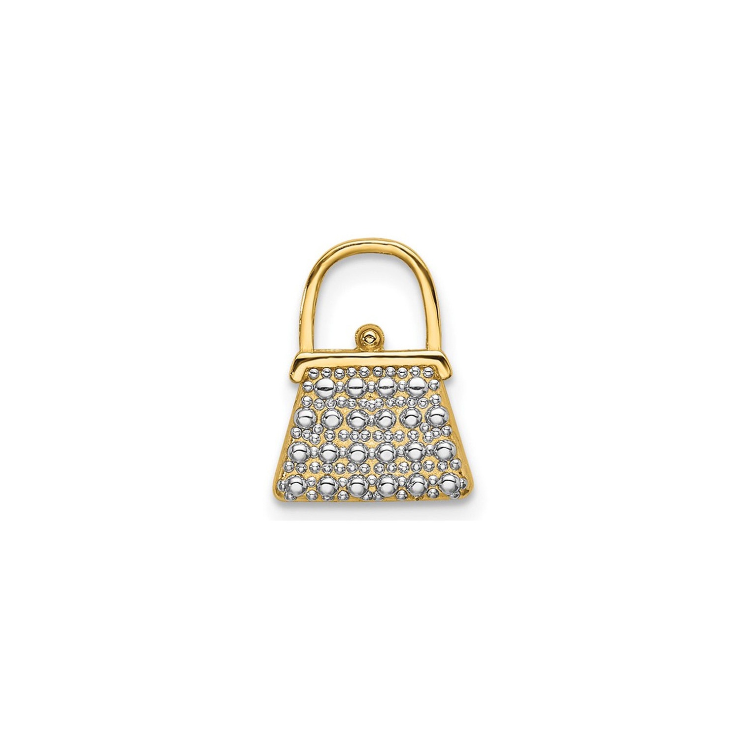 Pendentif à breloque sac à main en or jaune 14K K