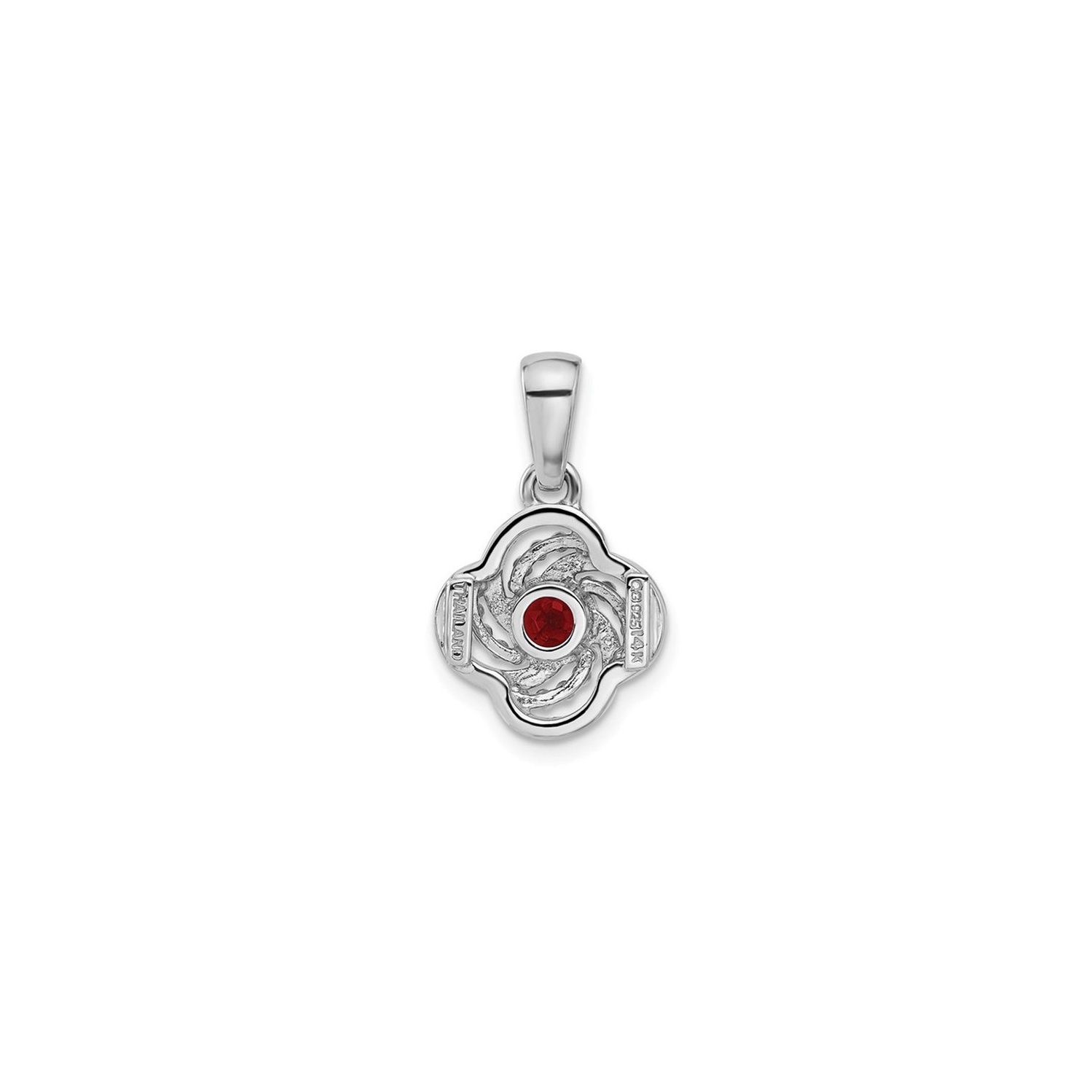 2/3 Carat Garnet Pendant Necklace in Sterling Silver with Chain