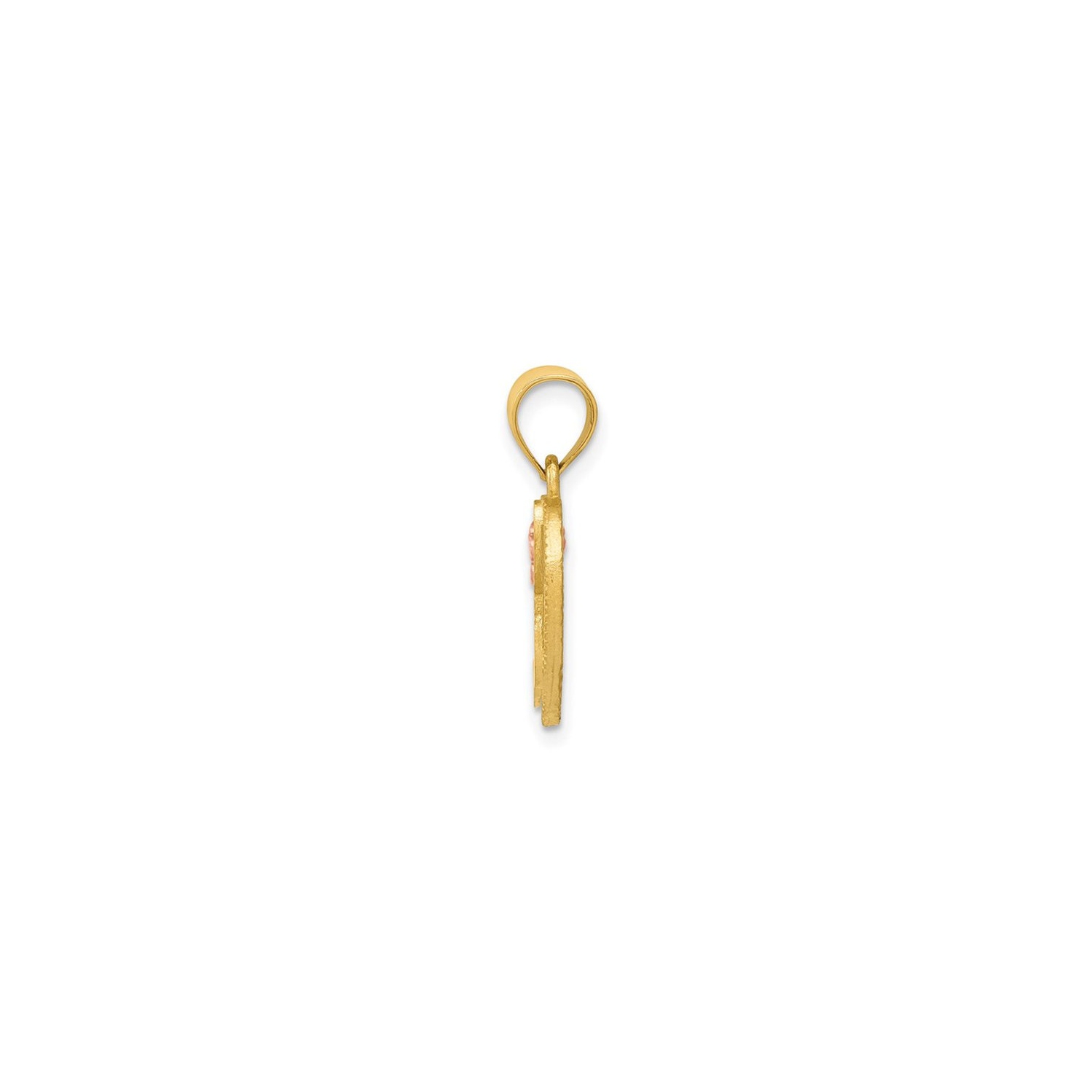 14K Yellow Gold Initial -H- Heart Necklace Pendant Charm with Chain