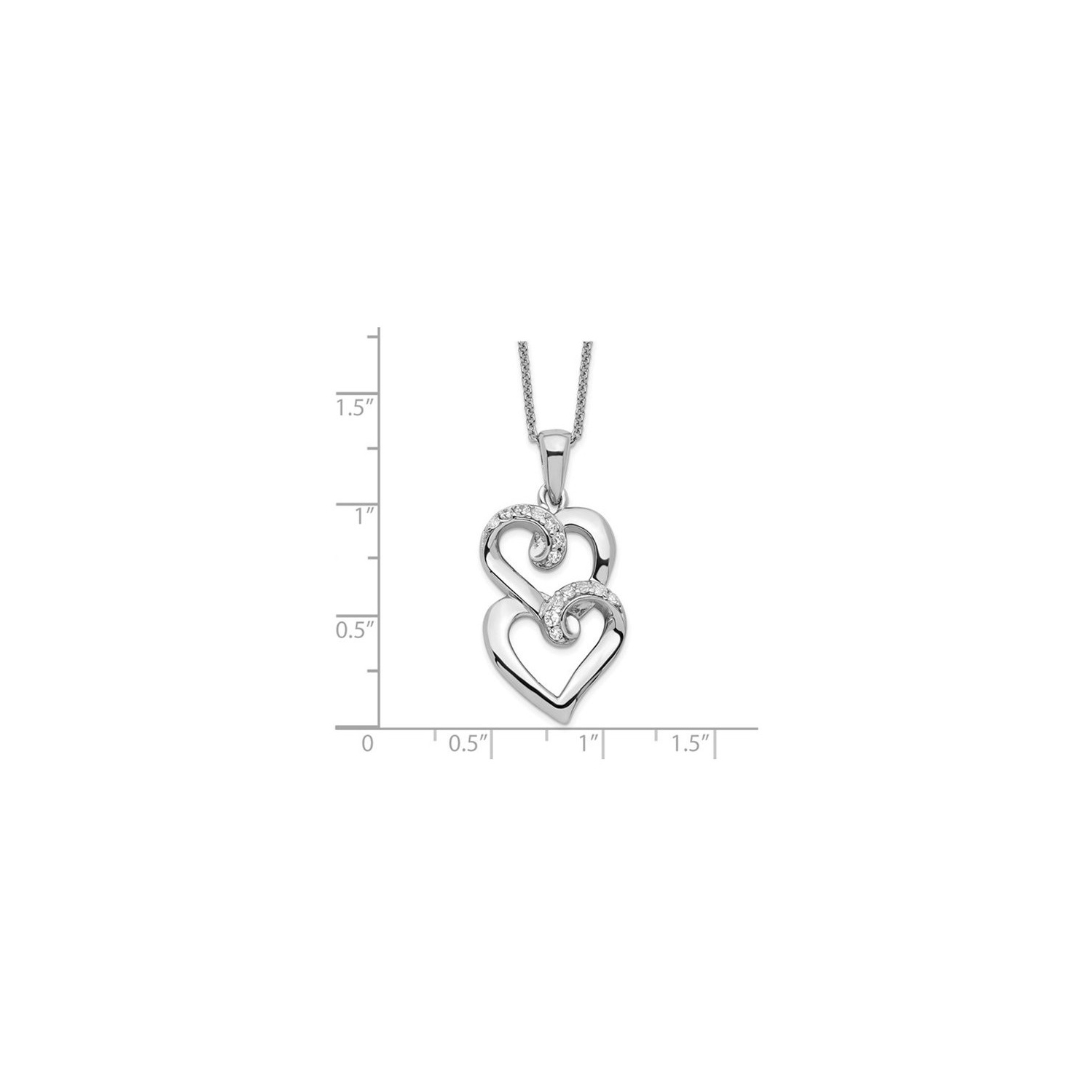 To My Sister Heart Pendant Necklace in Sterling Silver with Chain