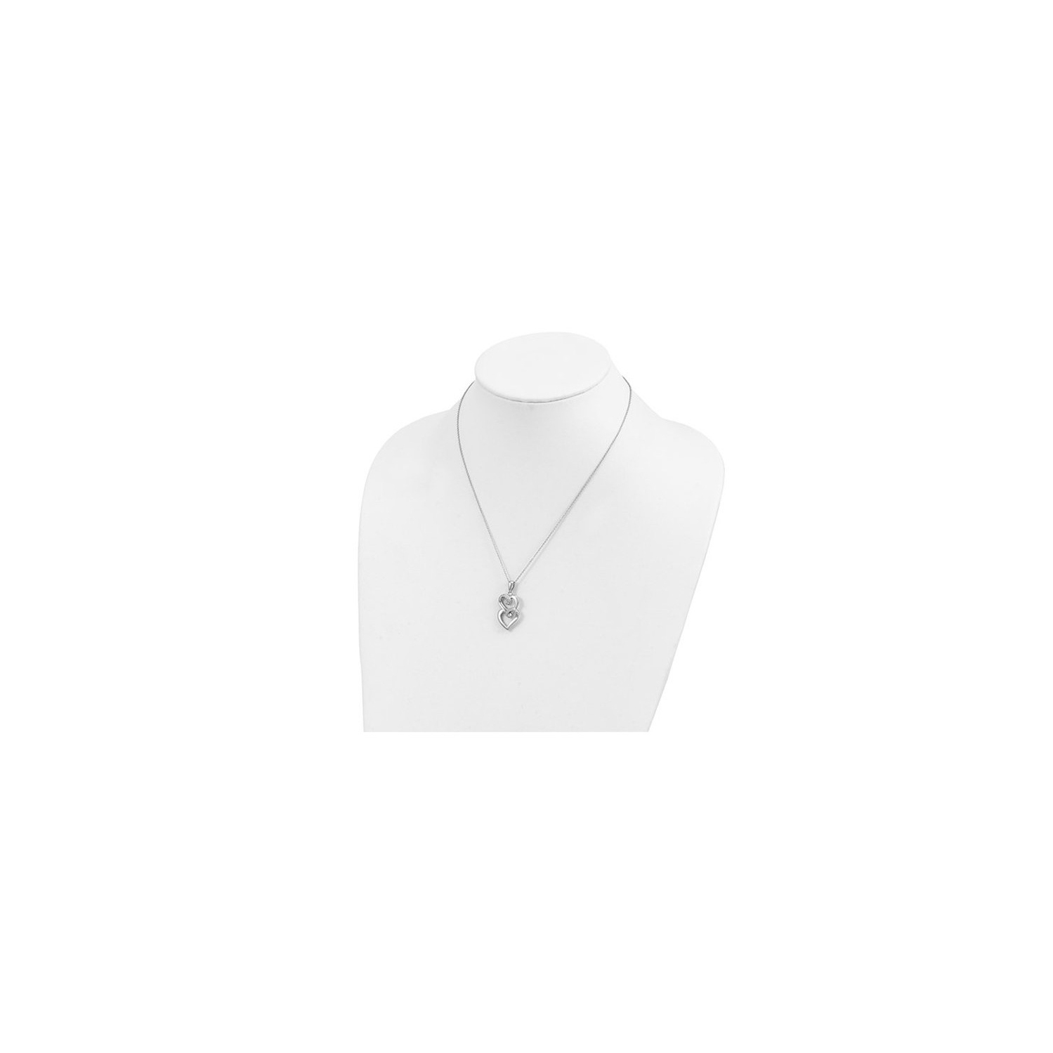 To My Sister Heart Pendant Necklace in Sterling Silver with Chain