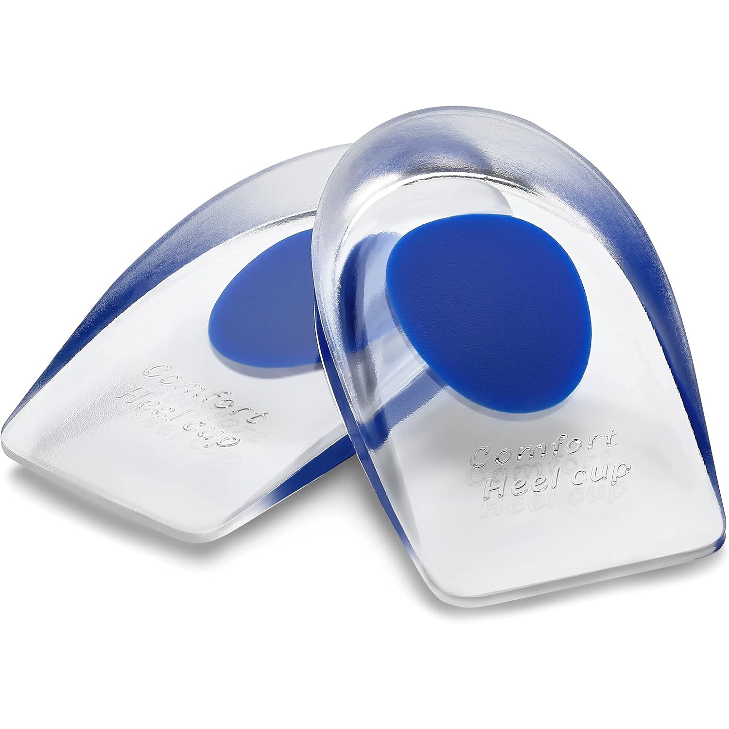 Medca Silicone Gel Heel Cushion Pads, Cups - Shoe Inserts for Plantar Fasciitis, Prevents Sore Heel, Bone Spur & Achilles Pain Relief for Men, Us