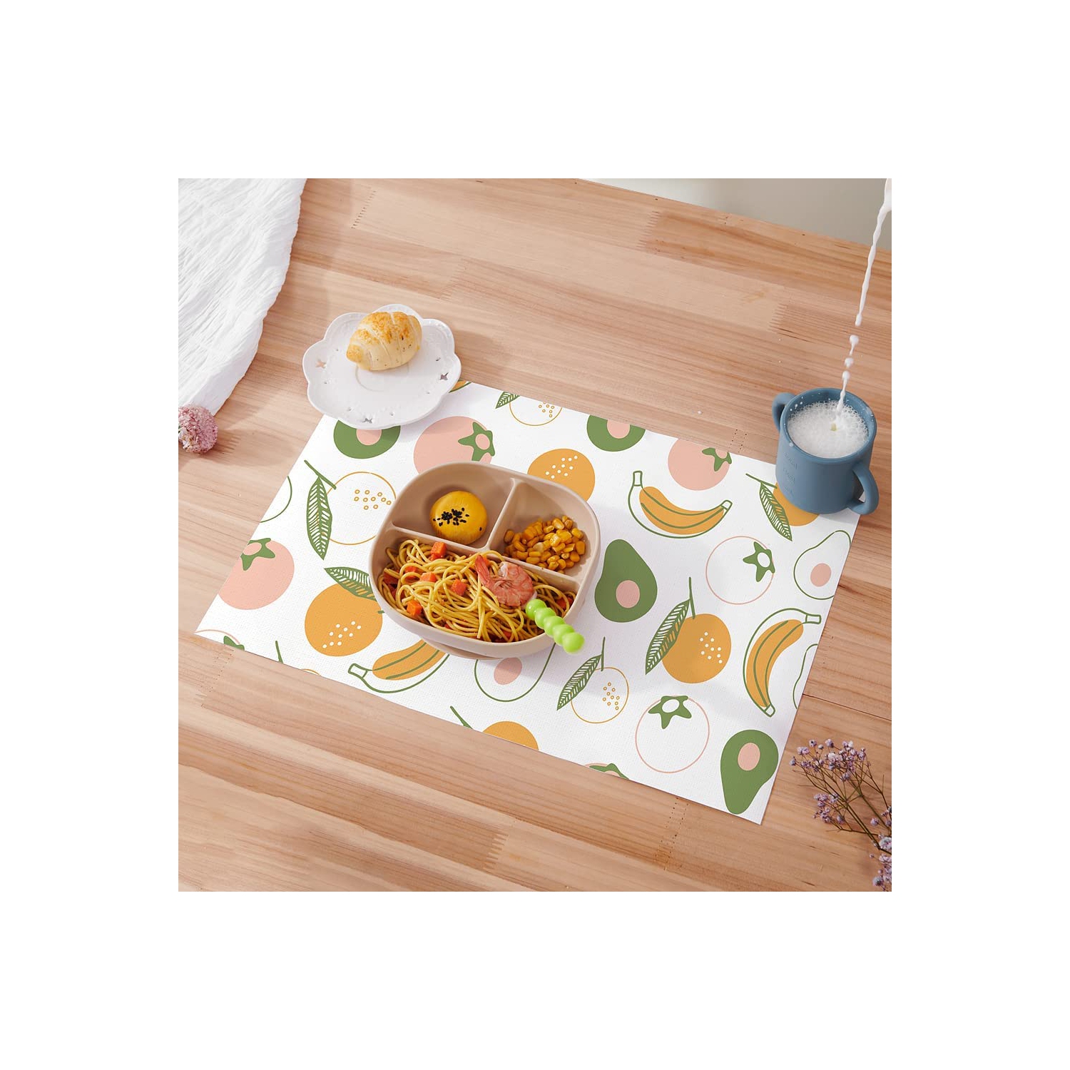 Sunveno Kid's Disposable Placemat Stick-on Dinning Table Place Mats, 20pcs