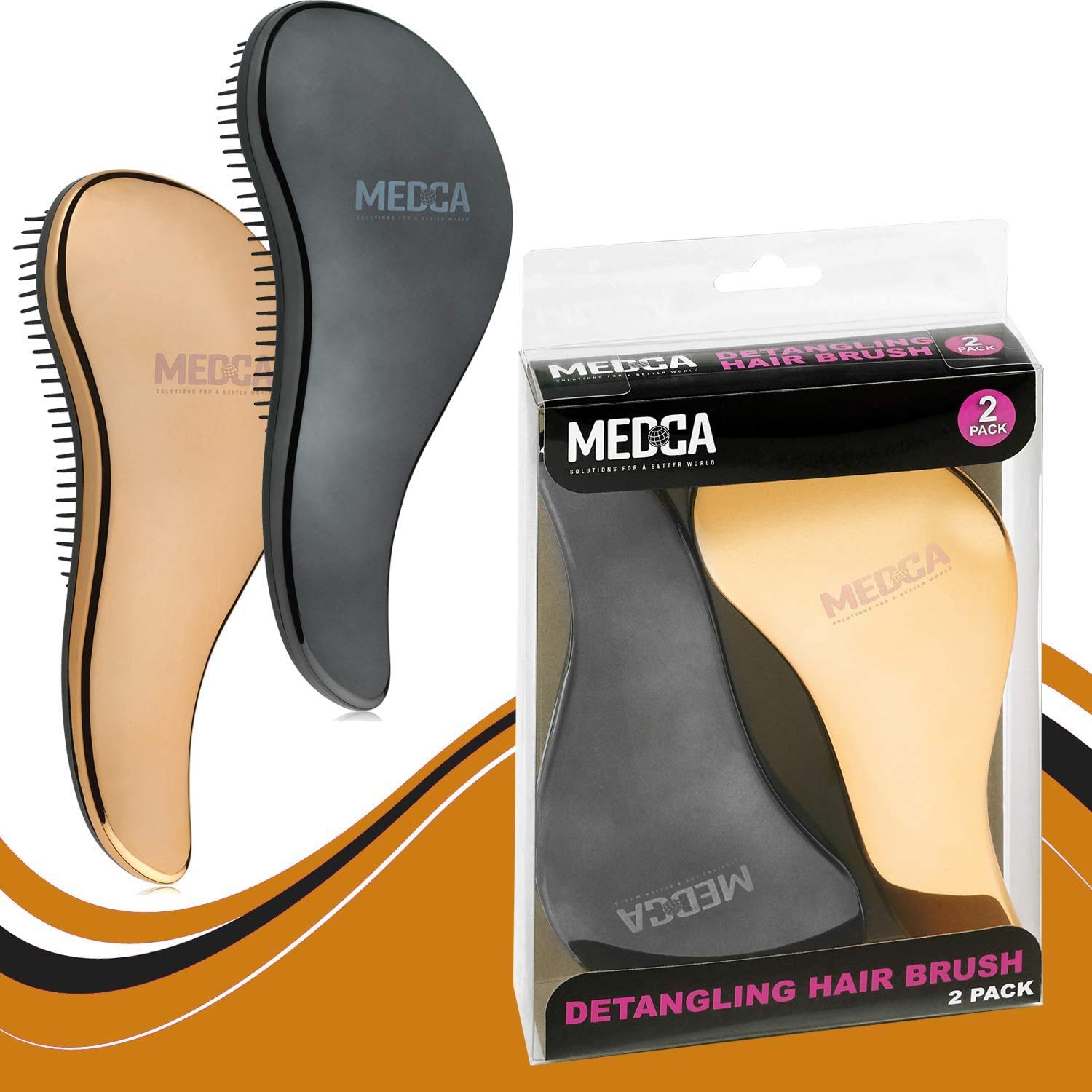 Detangling Brushes - Detangler Brush Set - Pain-Free Hair Brush Straightener That Removes Tangles and Knots Straightening Hair Shiny and Smooth