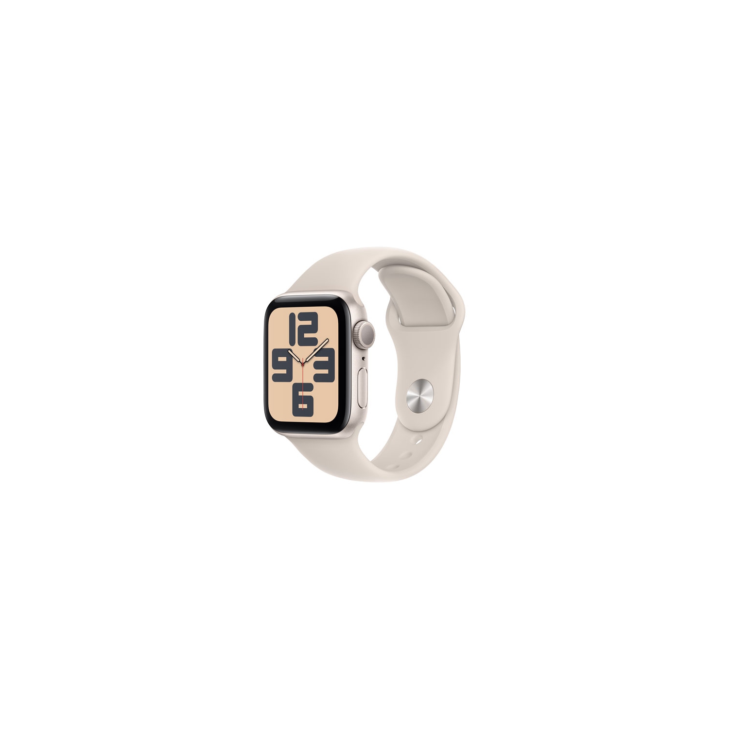 Open Box - Apple Watch SE (GPS) 40mm Starlight Aluminum Case with Starlight Sport Band - Medium / Large