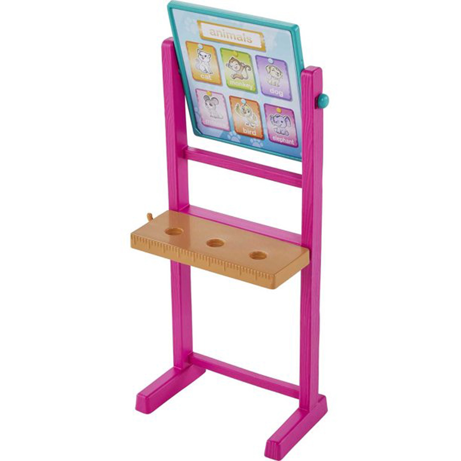 Barbie Teacher Doll, poupée pour tout-petit (Blonde), plateau rabattable, portable, sac à dos et bureau