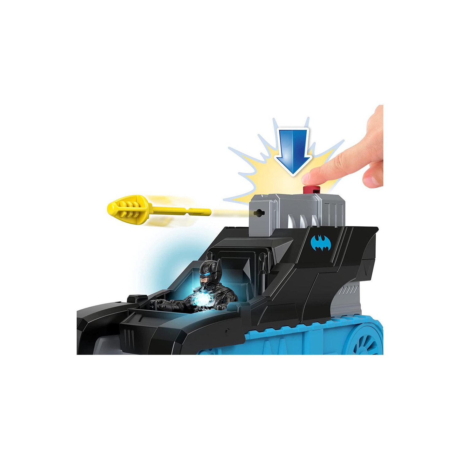 Fisher-Price Imaginext DC Super Friends Bat-Tech Tank, push-along vehicle with Batman figure