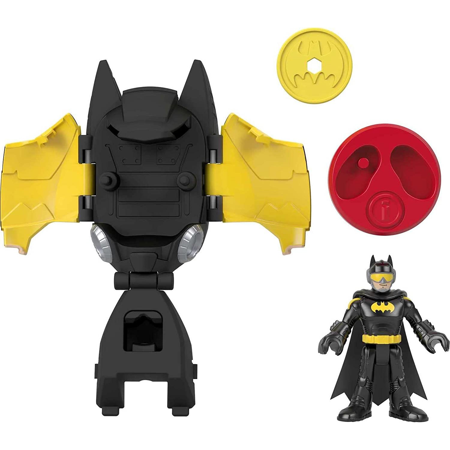 DC Super Friends Fisher-Price Imaginext Head Shifters Batman Figure and Batwing Vehicle
