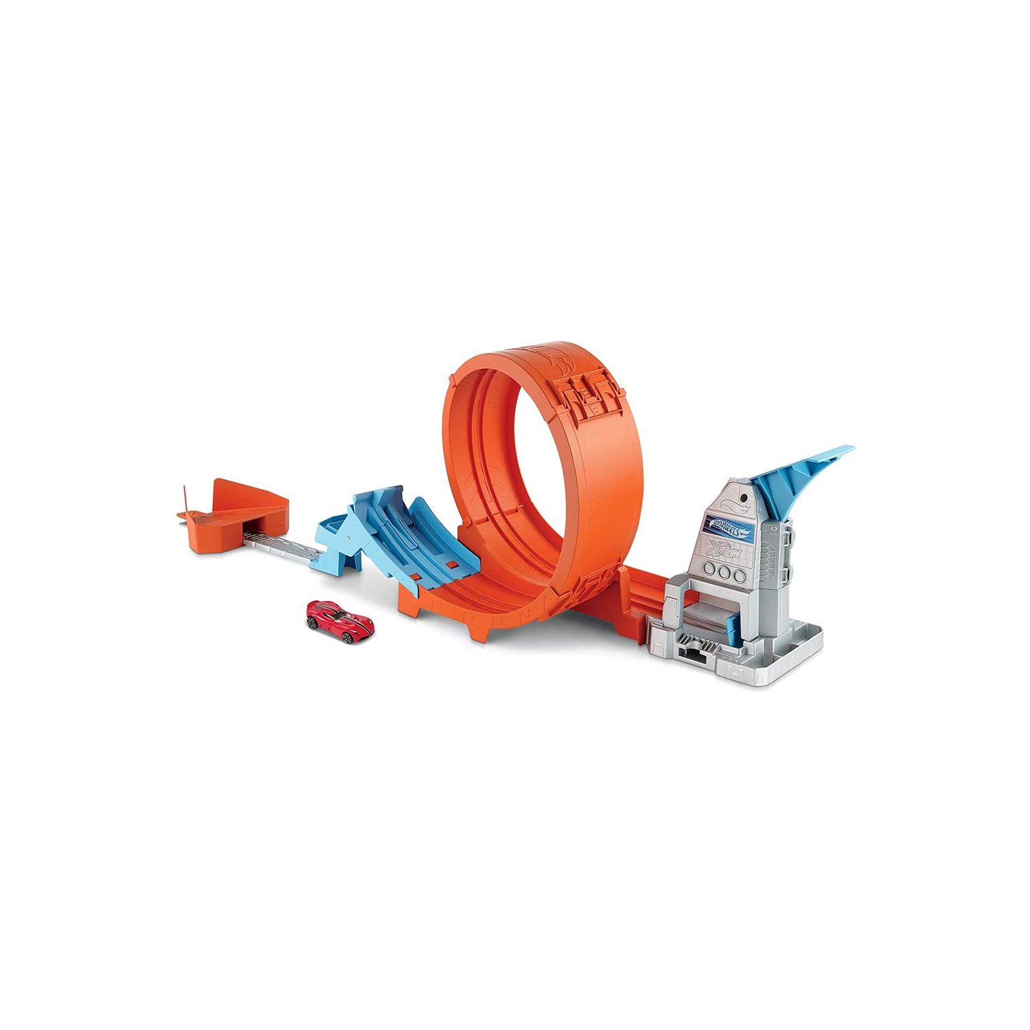 Hot Wheels Loop Stunt Champion Track Set with Dual-Track Loop, Dual Launch
