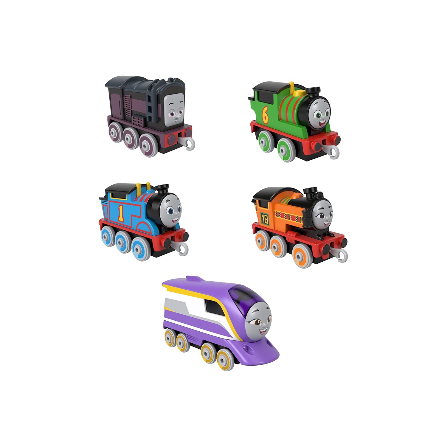 Thomas & Friends ?Fisher-Price Adventures Engine Pack, Set of 5 Push-Along Toy Trains