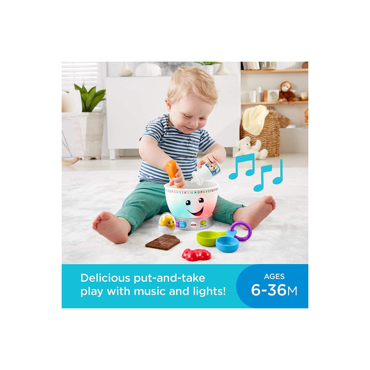Bol à mélanger de couleurs Rires et Éveil de Fisher-Price