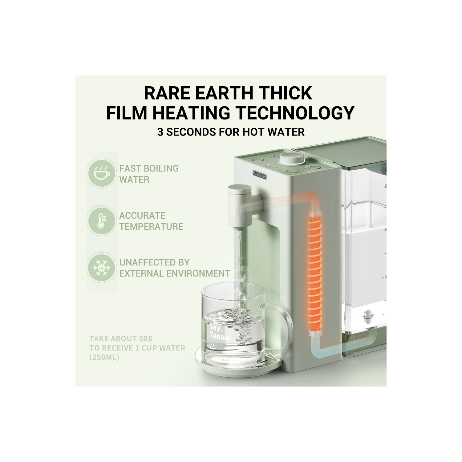 Distributeur d'eau chaude instantané S9013 de 3&nbsp;L