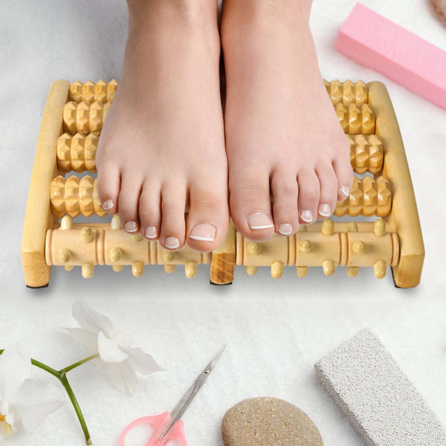 Pressure Point Therapy Massager - X-Large Dual Foot Massager Roller Feet, Arch and Heel Pain, Plantar Fasciitis Relief, Improve Circulation and