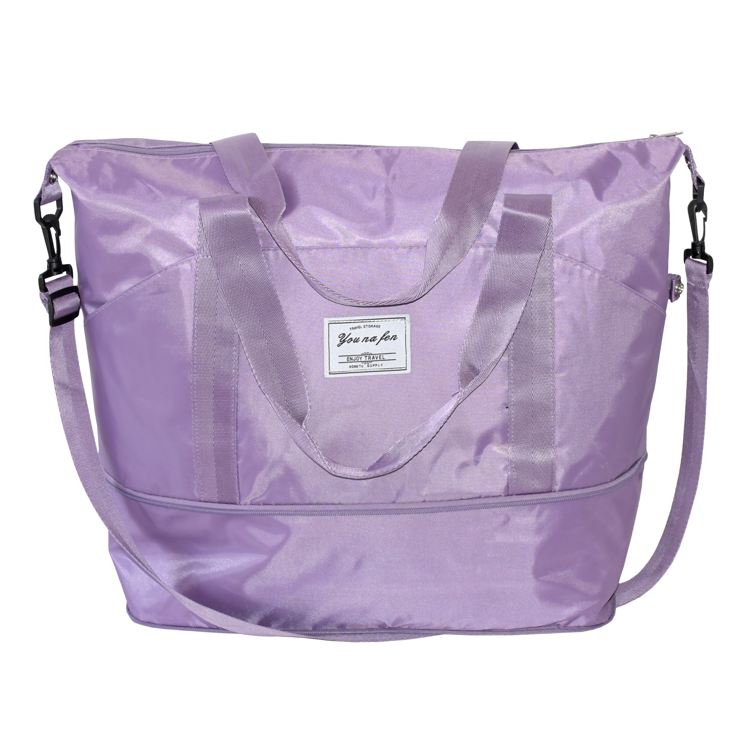 Sac de sport extensible Travel Weekender de NICCI, violet pâle