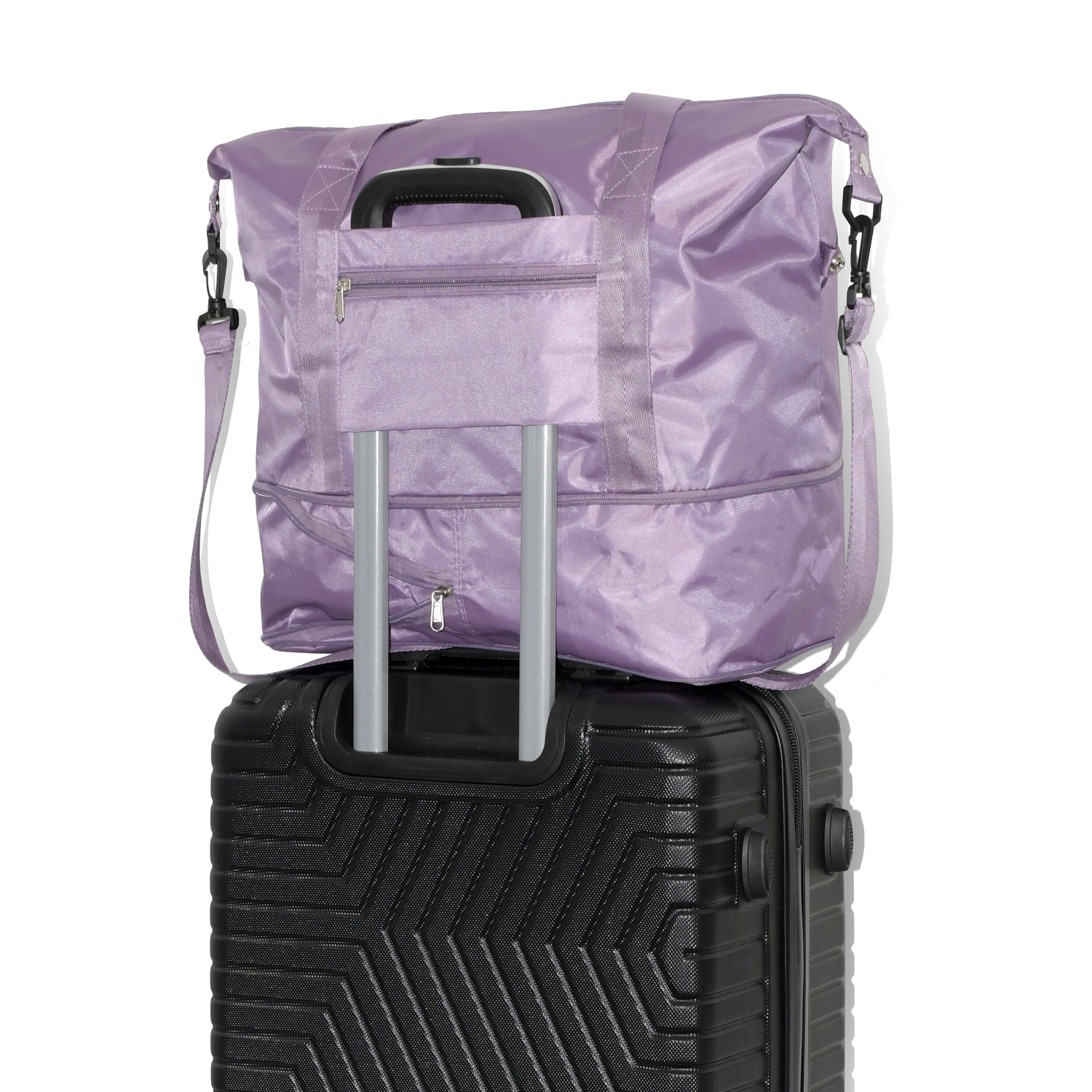 Sac de sport extensible Travel Weekender de NICCI, violet pâle