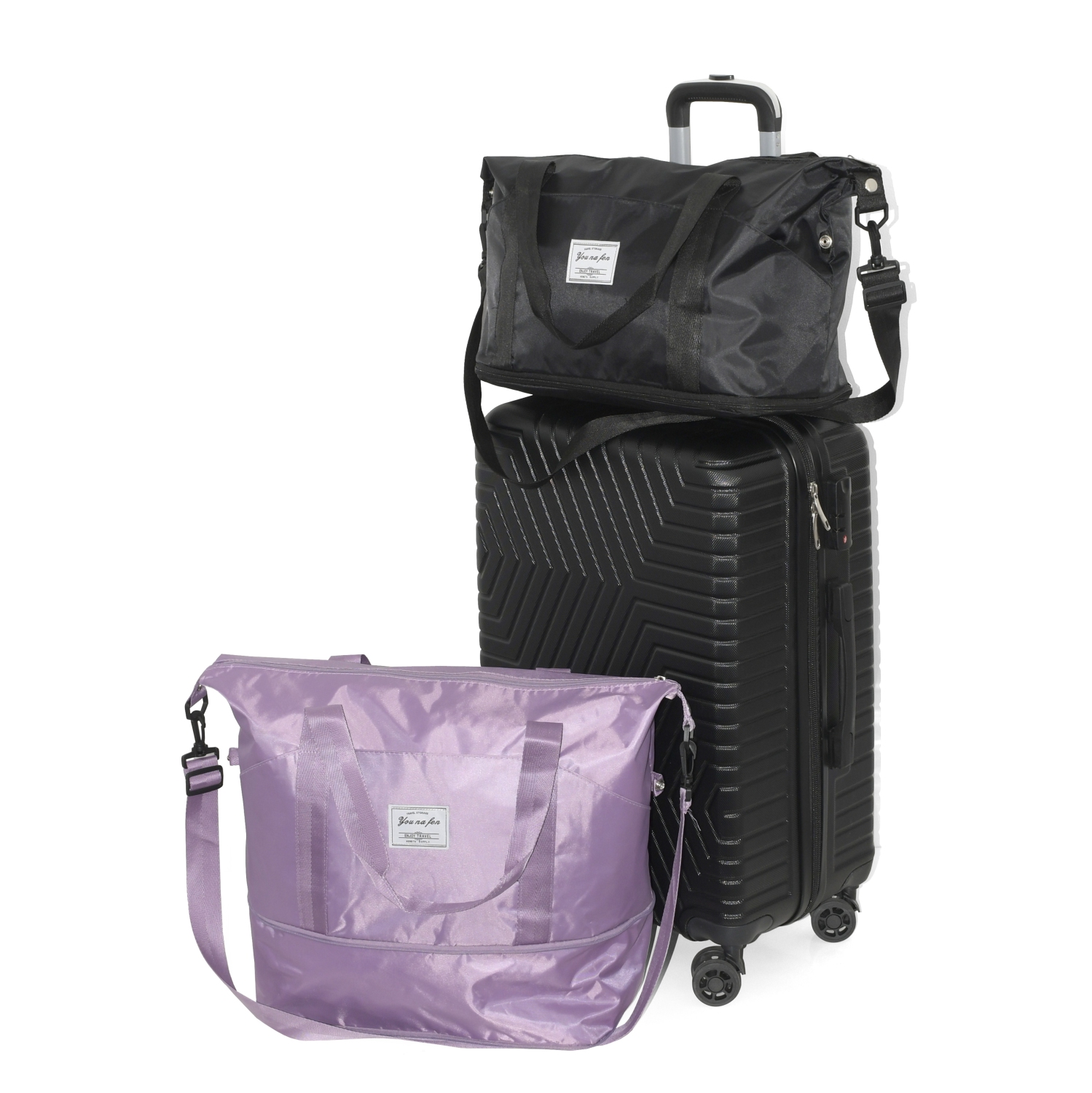 Sac de sport extensible Travel Weekender de NICCI, violet pâle