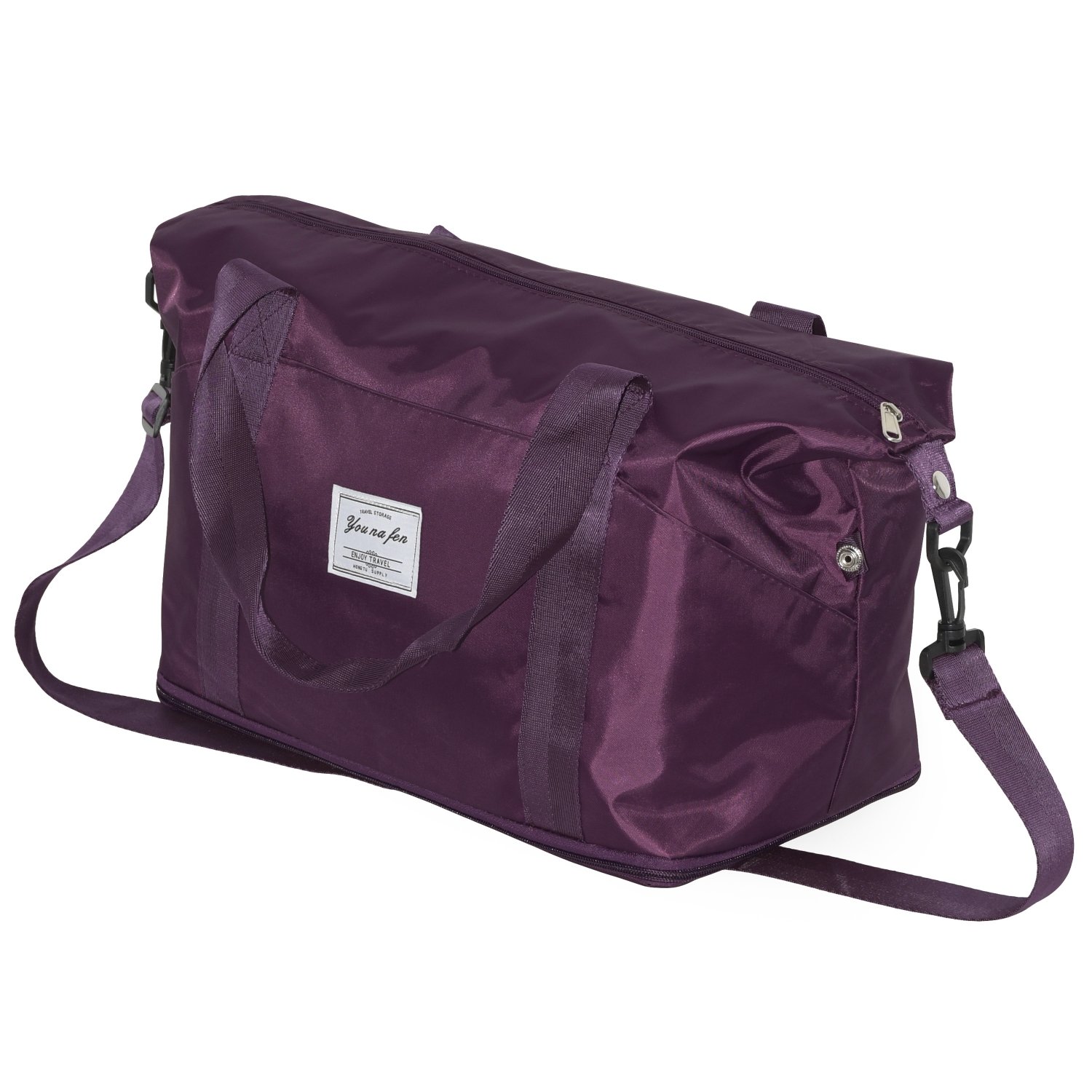 NICCI Travel Weekender Duffel Expandable Bag, Deep Purple