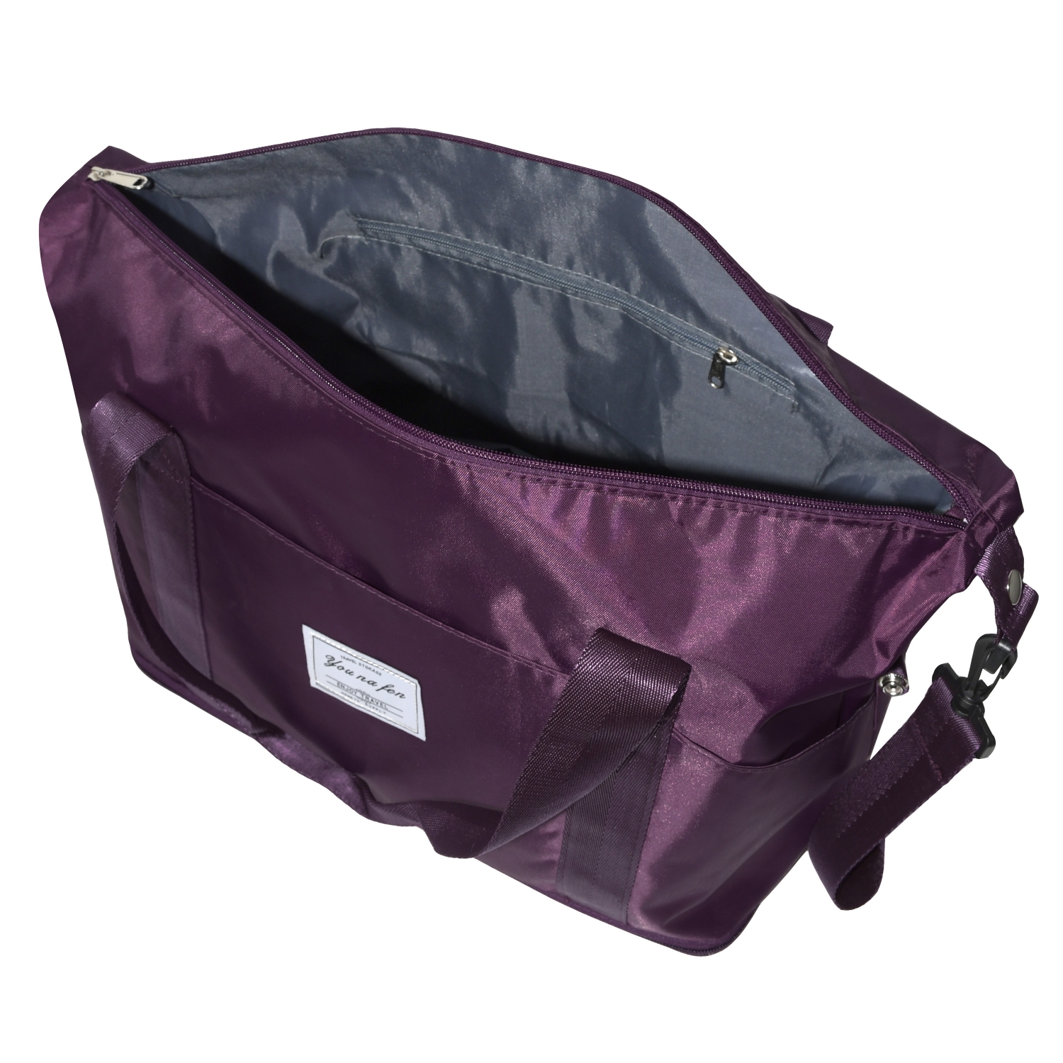 NICCI Travel Weekender Duffel Expandable Bag, Deep Purple