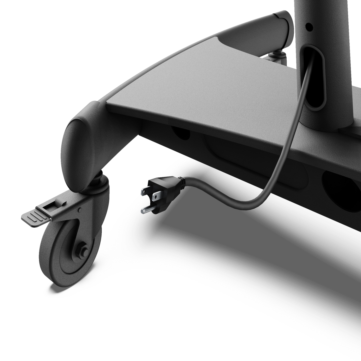 Kanto – Meuble à roulettes pour téléviseur à hauteur réglable MTM86PL pour téléviseurs de 55 à 86 po et présentoirs interactifs