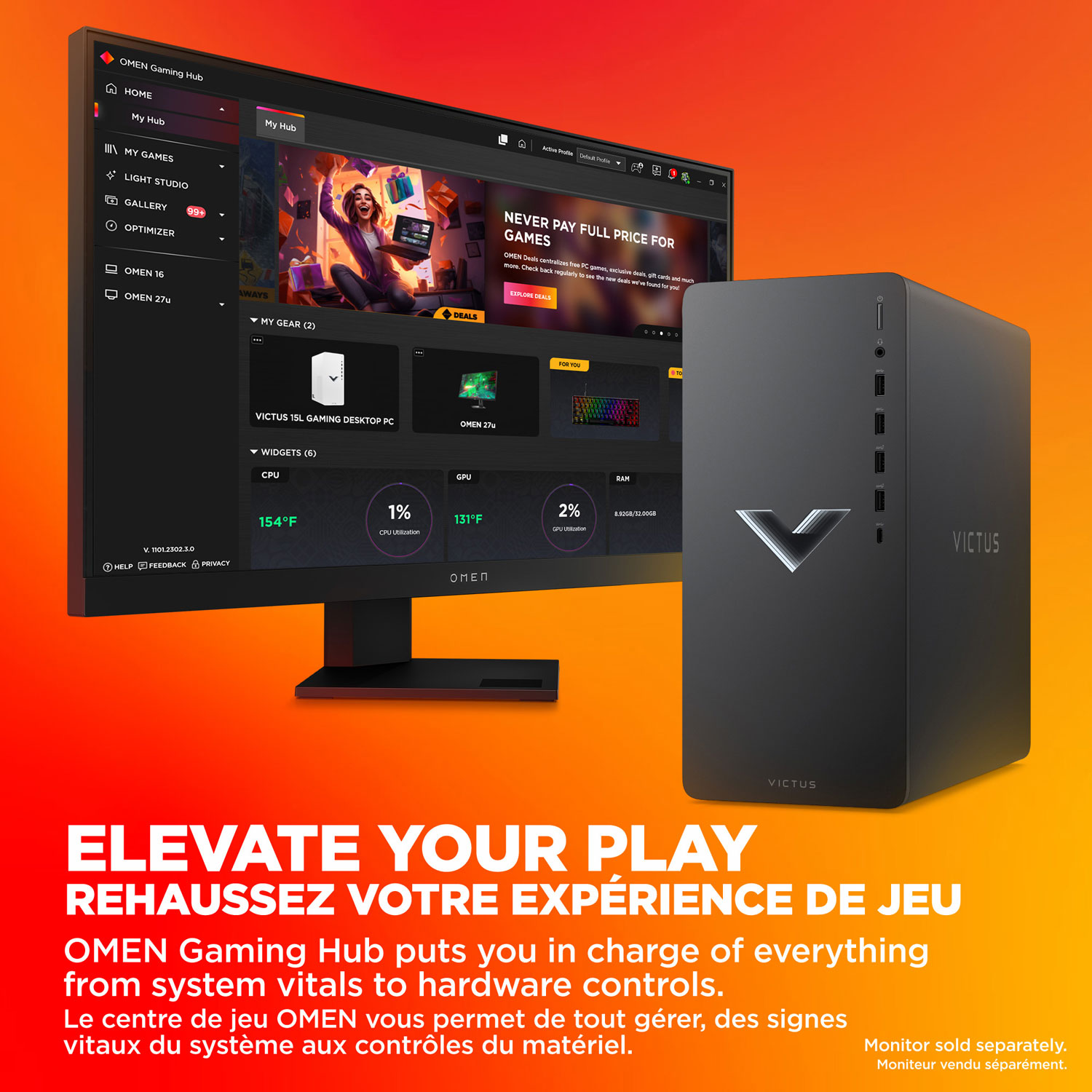 Ordinateur de bureau de jeu Victus de HP - Exclusivité Best Buy