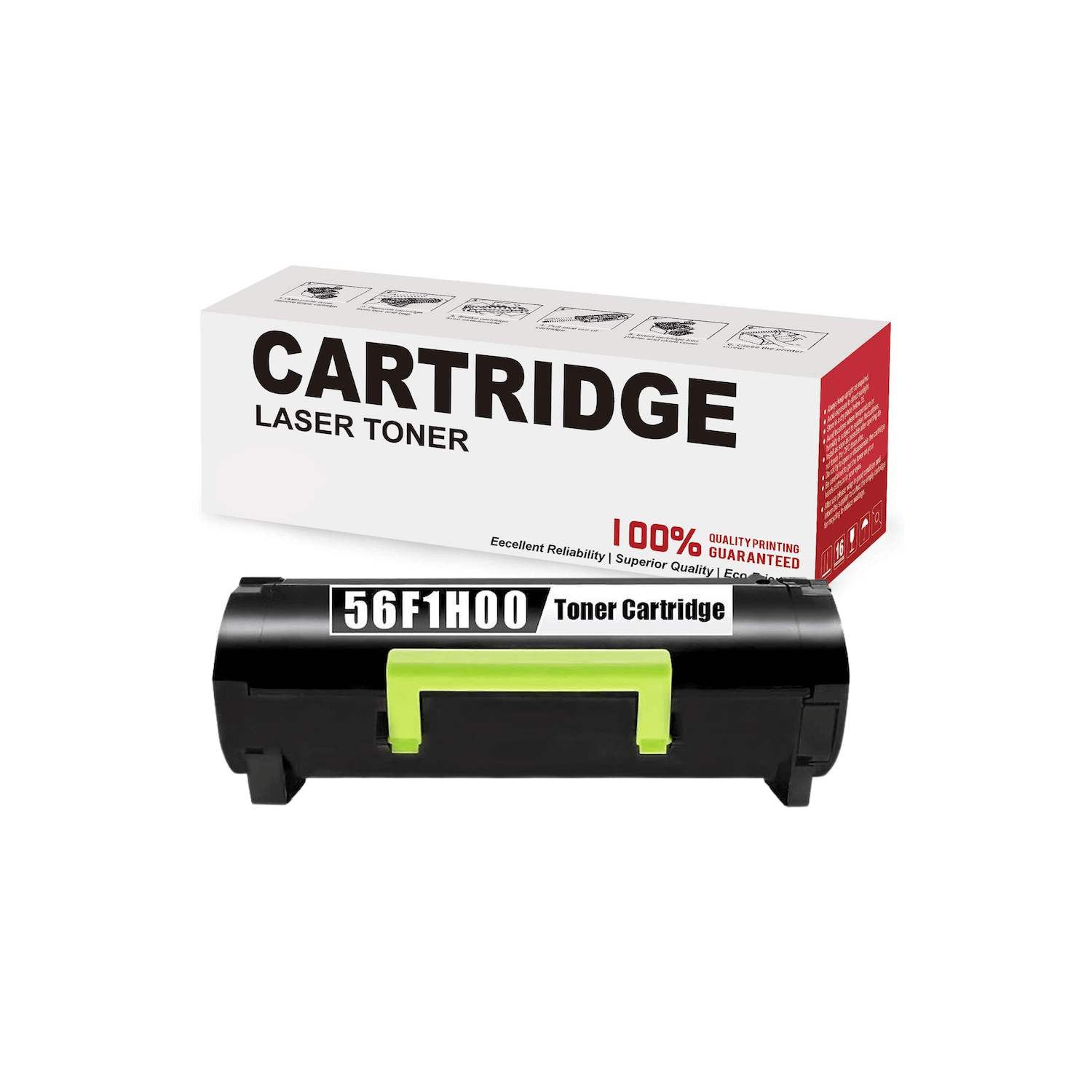 Compatible avec la cartouche d'encre en poudre noire 56F1H00 de Lexmark pour 15K pages