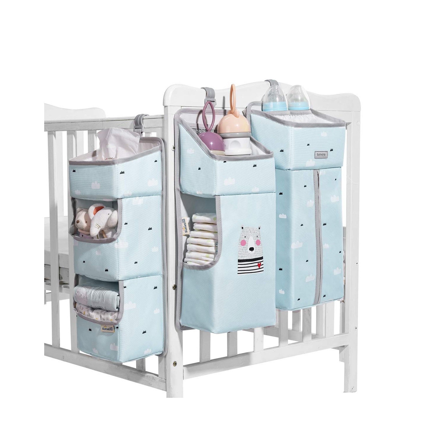 Sunveno 3-in-1 Crib Nursing Organizer