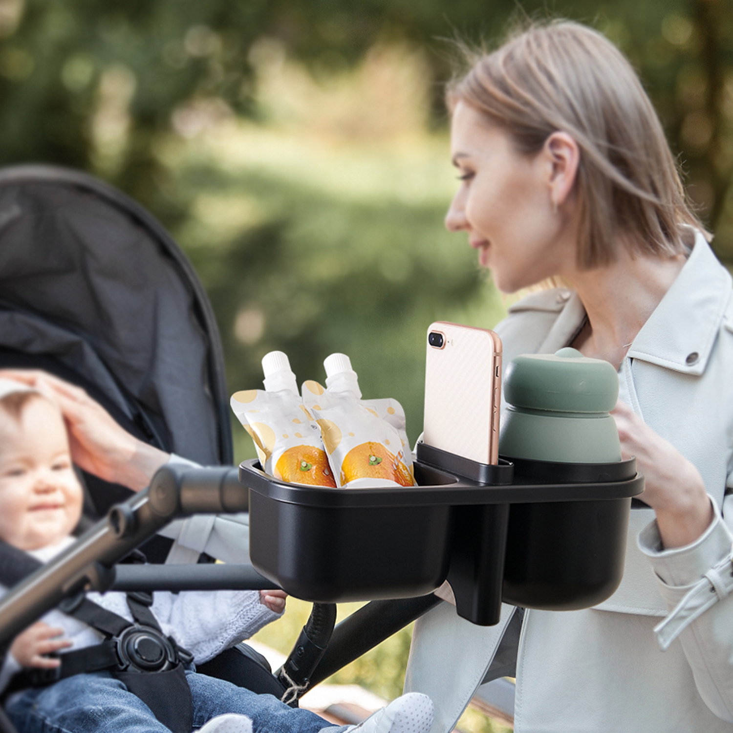 Sunveno 3-in-1 Stroller Cup Holder